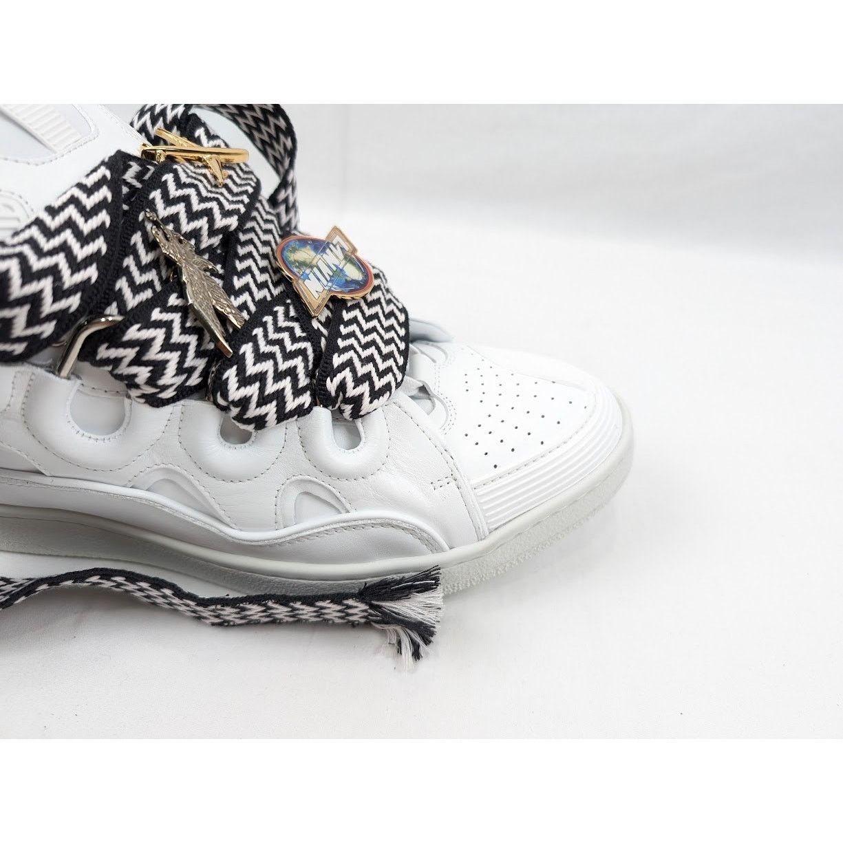 Lanvin o1rshd1 Curb Sneakers in White/Black Size US 10 / EU 43 - 3 Thumbnail