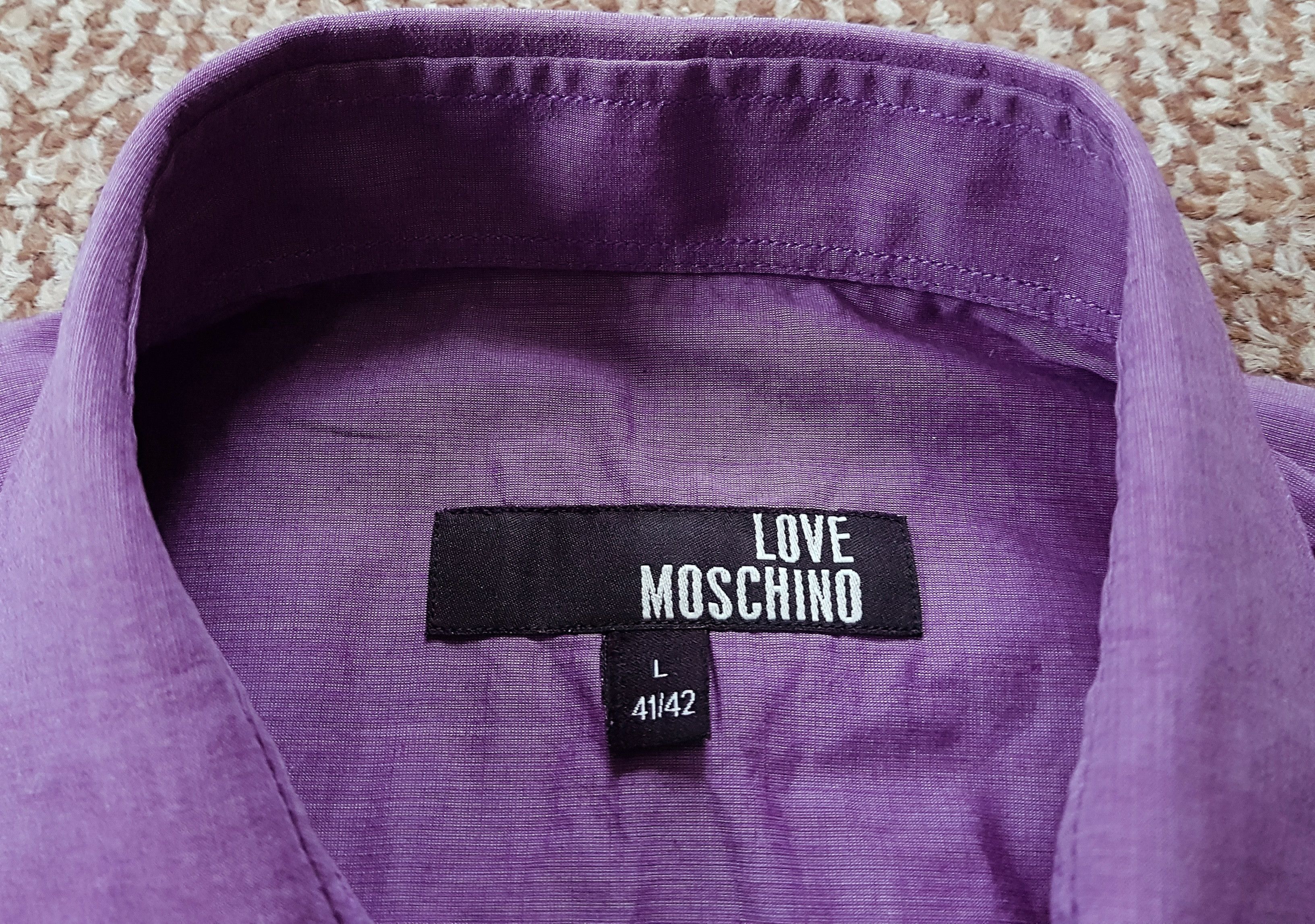 Moschino Love Moschino Purple Shirt Size US L / EU 52-54 / 3 - 4 Thumbnail