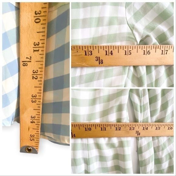 Staud STAUD Olivier Gingham Mini Dress Green Blue Size 2 NWT Size XS / US 0-2 / IT 36-38 - 12 Thumbnail