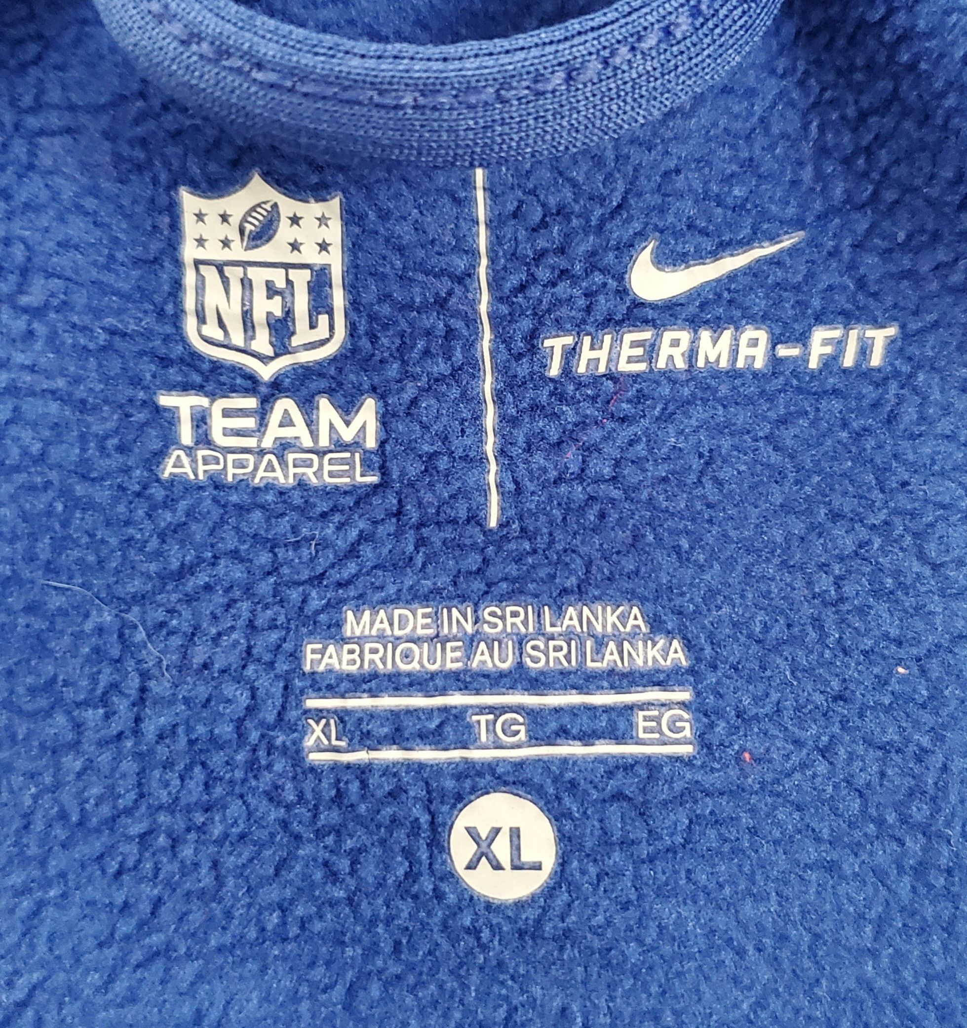 Nike Nike New York Giants NFL Therma-FIT Full Zip Hoodie Size US XL / EU 56 / 4 - 9 Thumbnail