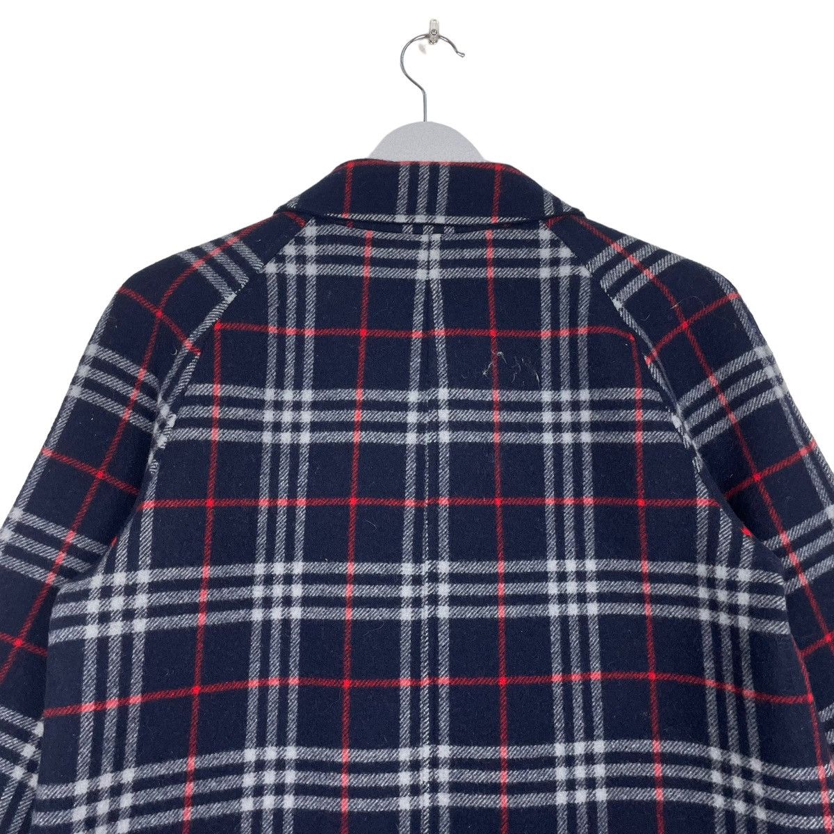 Burberry Prorsum × Vintage 💥VTG BURBERRYS NAVY BLUE CHECK REVERSIBLE BUTTON PARKA Size US M / EU 48-50 / 2 - 9 Thumbnail
