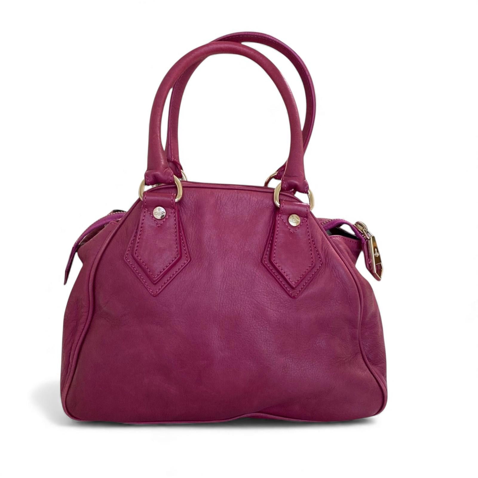 Vivienne Westwood Vivienne Westwood - Purple Leather Satchel Bag Size ONE SIZE - 4 Thumbnail