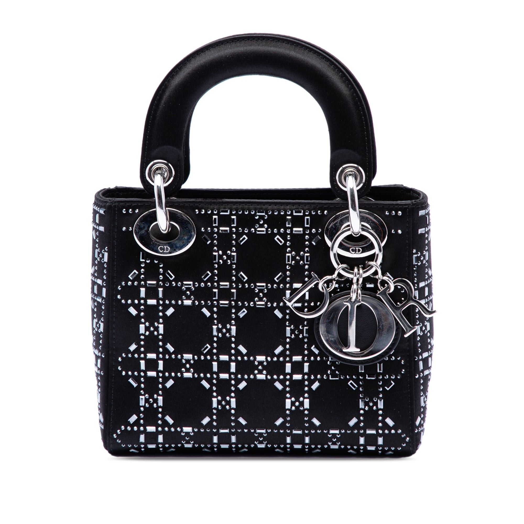 Dior Mini Velvet Cannage Strass Embellished Lady Dior Size ONE SIZE - 1 Thumbnail