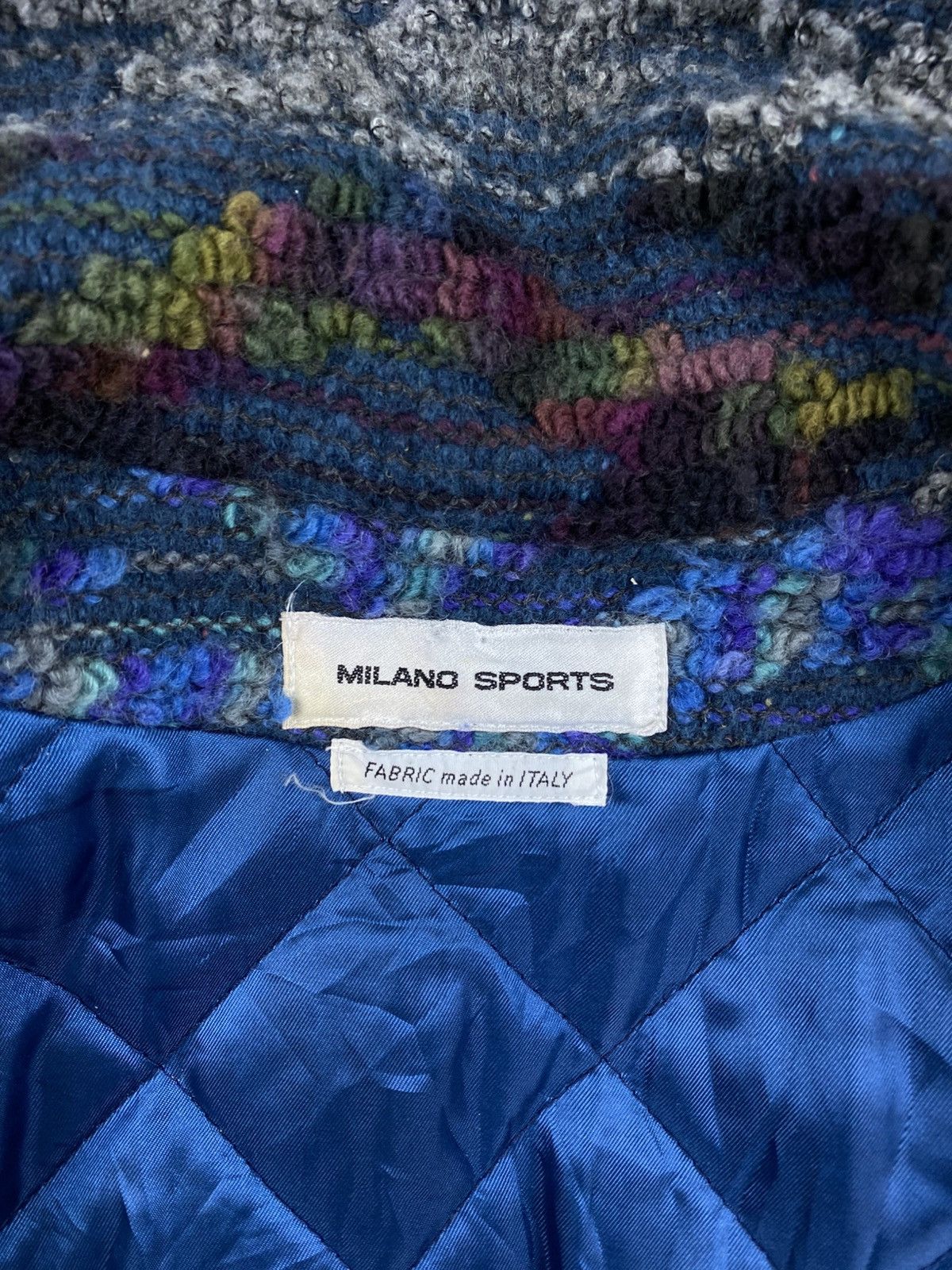 Japanese Brand Vintage Milano Sport Wool Blend Knit Jacket Size US M / EU 48-50 / 2 - 8 Thumbnail