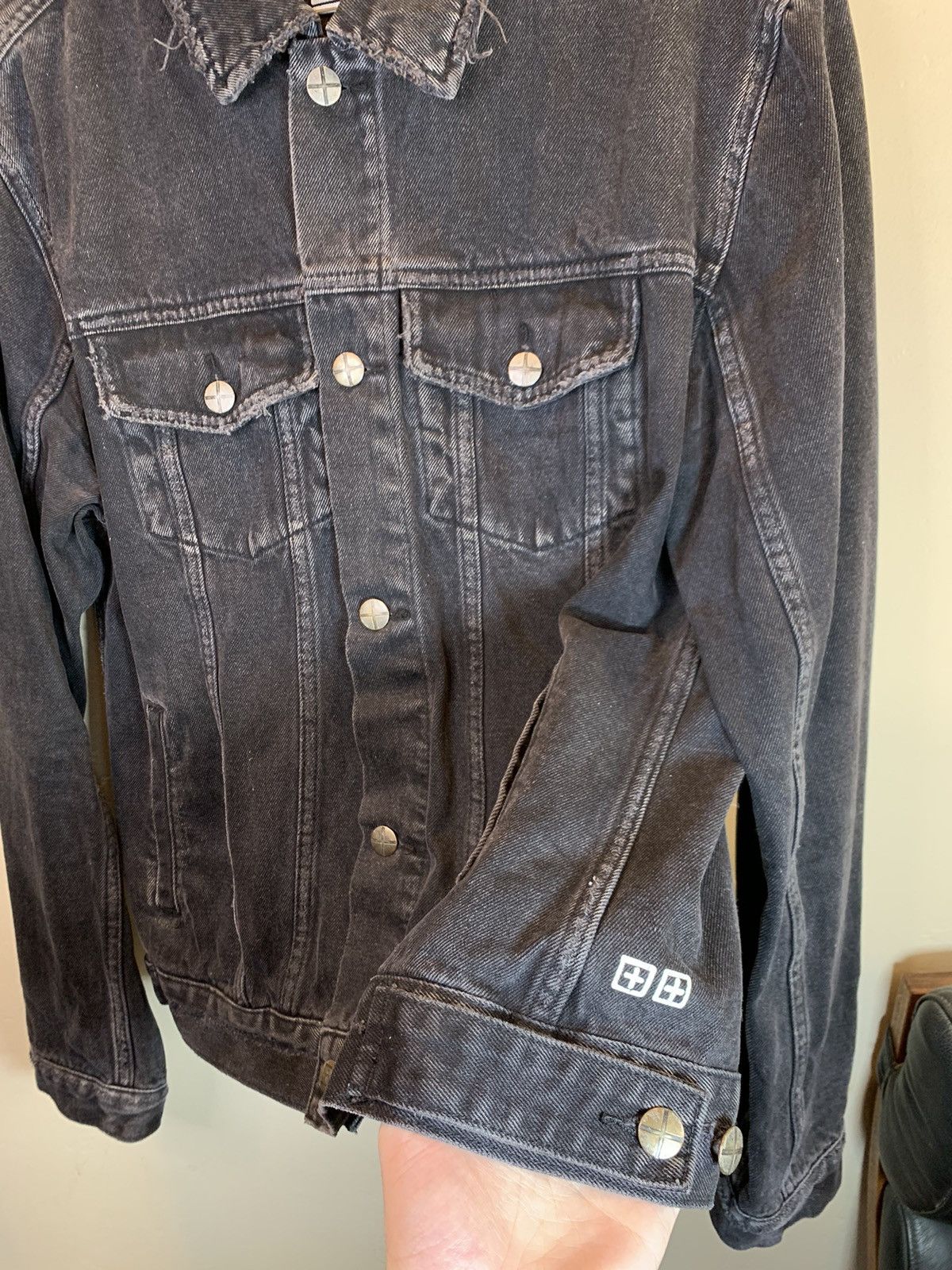 Designer × Ksubi *RARE* Ksubi Thrashed Distressed Faded Heavy Denim Jacket L Size US L / EU 52-54 / 3 - 5 Thumbnail