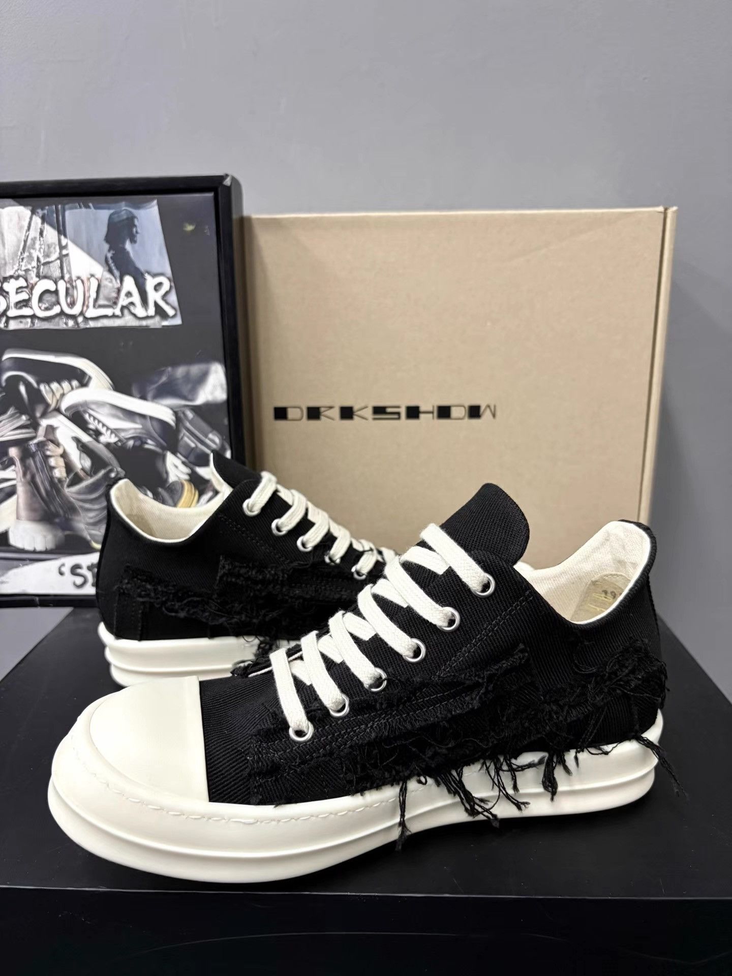 Rick Owens Rick Owens Drkshdw 26SS Destroyed Platform Sneakers K34 Size US 6 / IT 36 - 6 Thumbnail