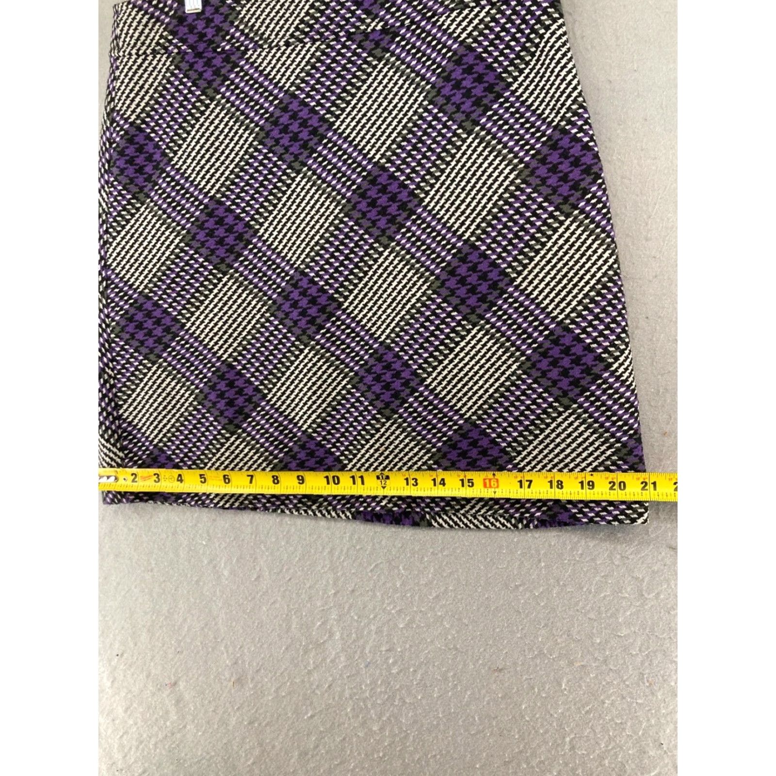 Loft LOFT Skirt Women's 10P Short Wool Tweed Check Multicolor A-Line Petites Womens Size 32" / US 10 / IT 46 - 3 Thumbnail