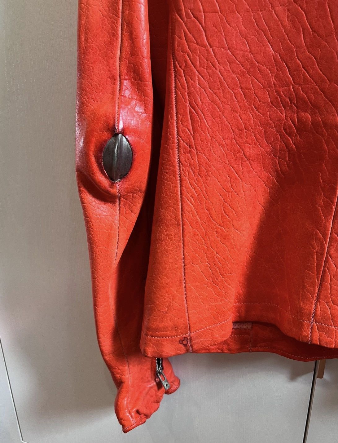 Carol Christian Poell Carol Christian Poell Red leather jacket, women's Size M / US 6-8 / IT 42-44 - 6 Thumbnail