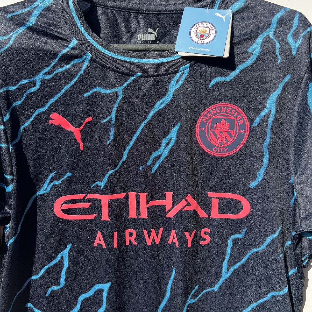 Puma Manchester city soccer jersey football t shirt Size US L / EU 52-54 / 3 - 3 Thumbnail
