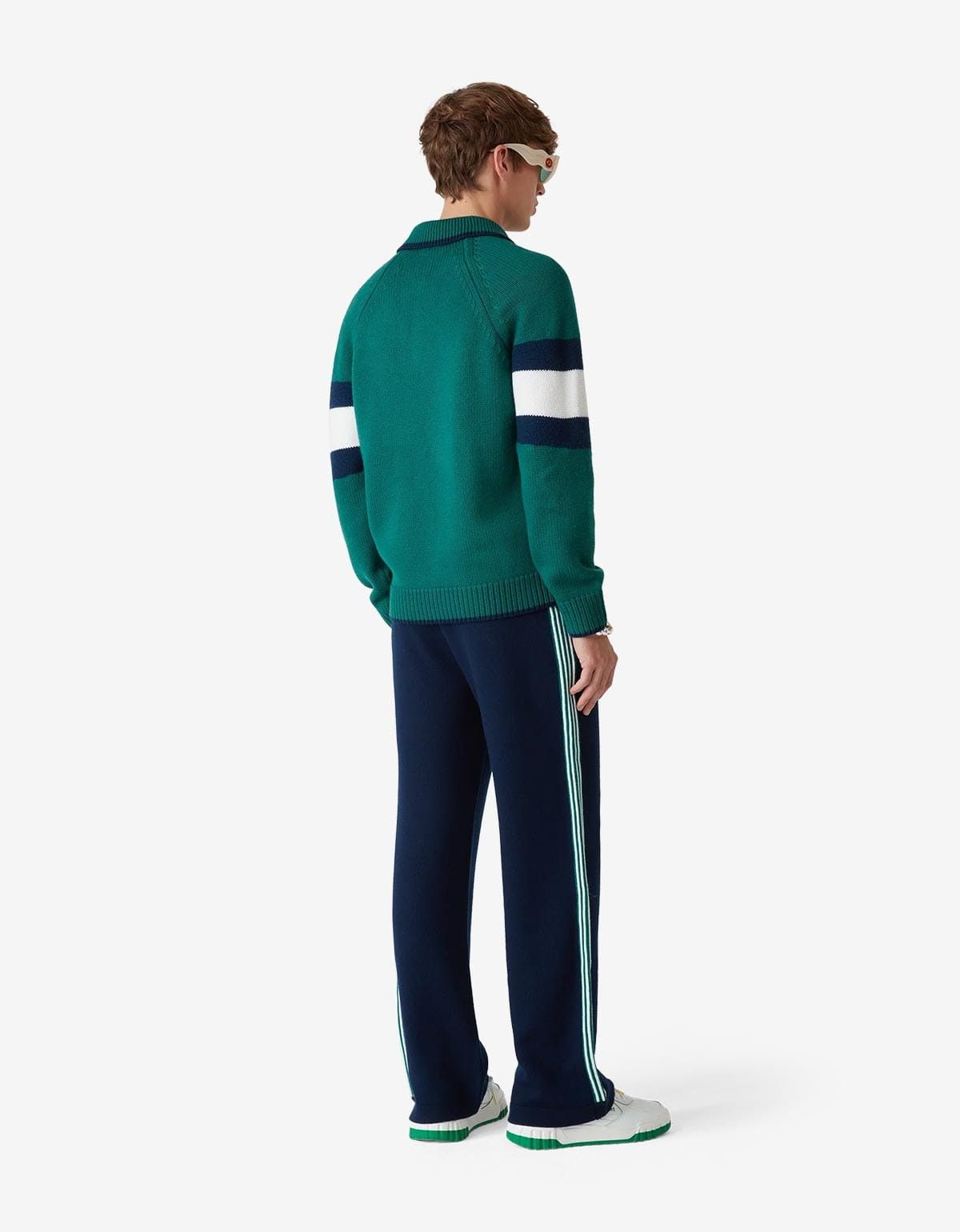 Casablanca Casablanca Green Colourblock Polo Shirt Size US M / EU 48-50 / 2 - 4 Thumbnail