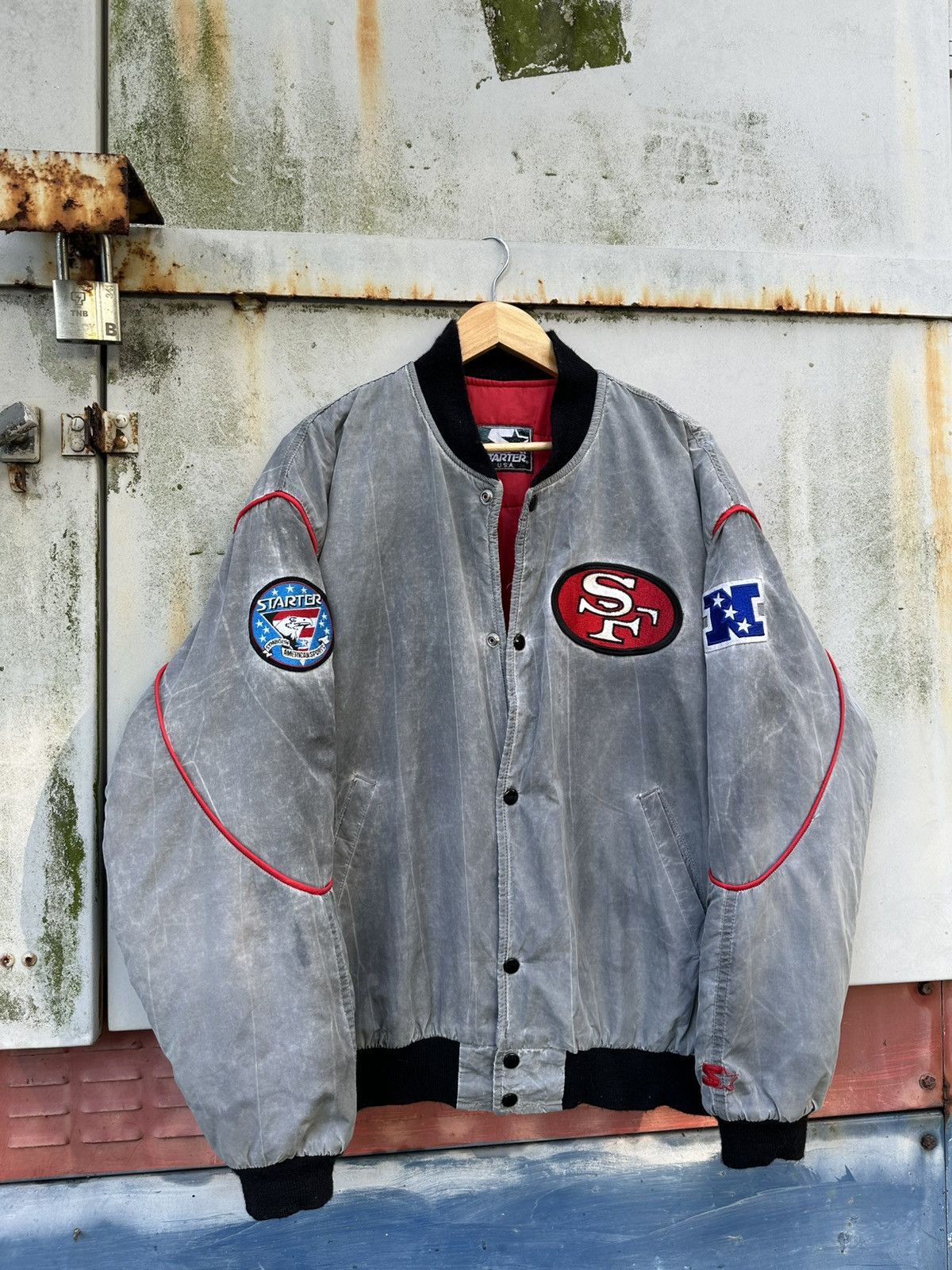 Vintage **grail**Vintage Starter San Francisco 49ers Bomber Jacket Size US XL / EU 56 / 4 - 6 Thumbnail