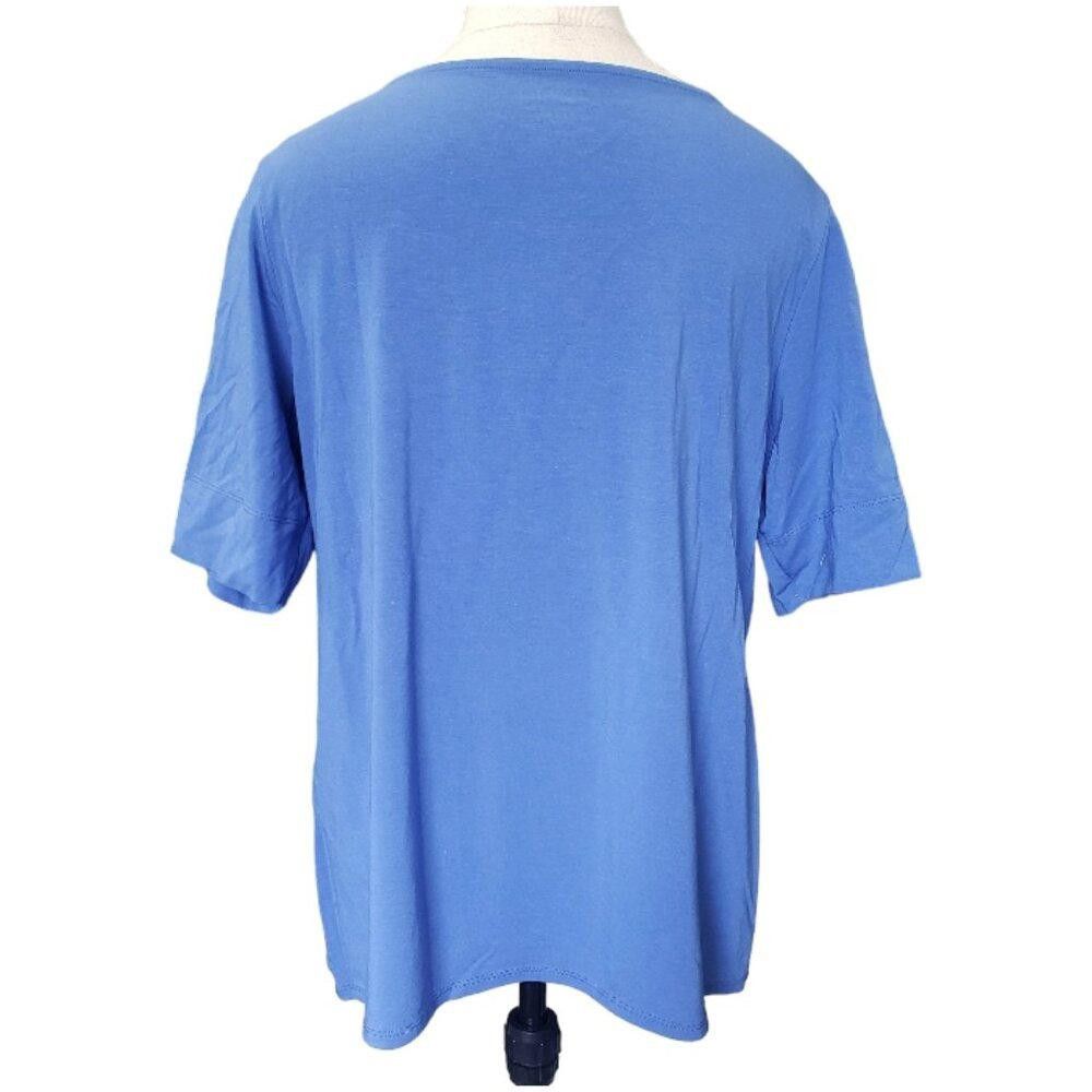 Chicos CT1520 Chico's Blue "The Ultimate Tee" Size L Size L / US 10 / IT 46 - 3 Thumbnail