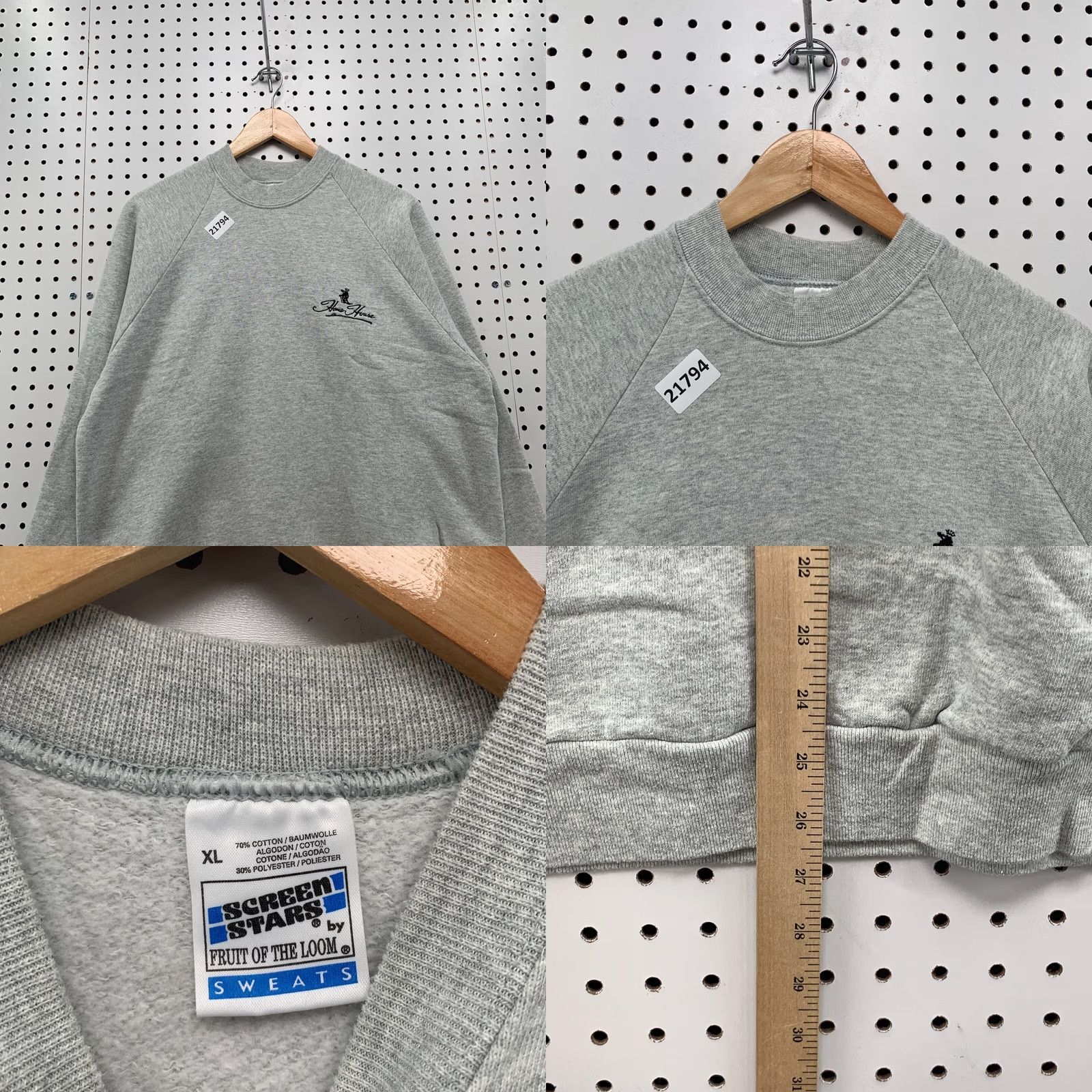 Vintage VINTAGE Homer House Sweatshirt Mens XL Crewneck Long Sleeve Pullover Gray 90s Screen Stars Fleece Size US XL / EU 56 / 4 - 8 Thumbnail