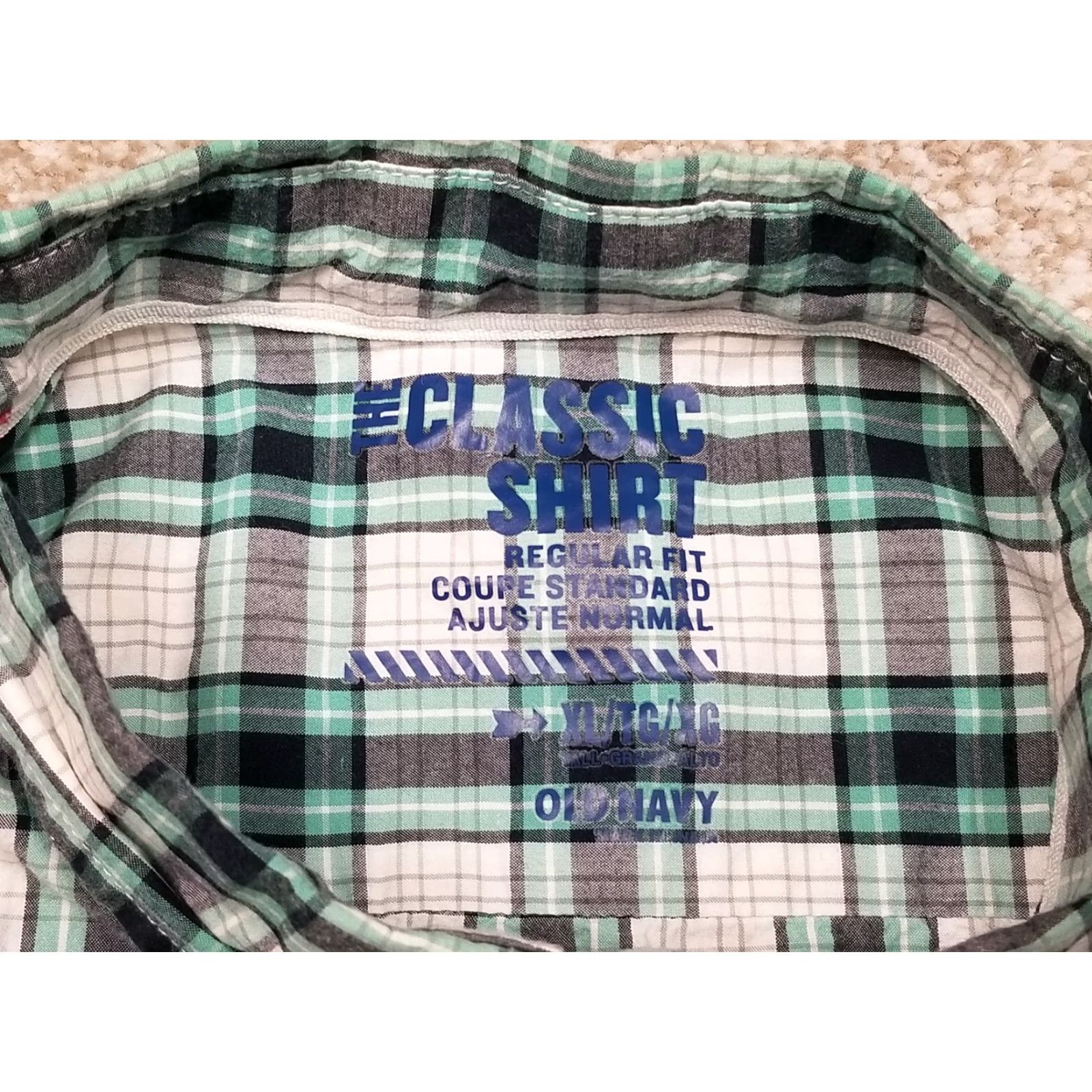 Old Navy VINTAGE Old Navy The Classic Shirt Mens XL Green Plaid Long Sleeve Button-Down Size US XL / EU 56 / 4 - 4 Thumbnail