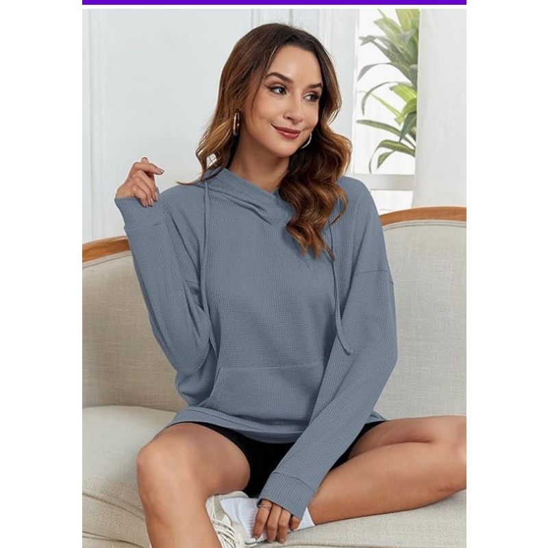 The Unbranded Brand Women's Sweater Blue-Gray SIZE L Polyester/Spandex Size L / US 10 / IT 46 - 3 Thumbnail