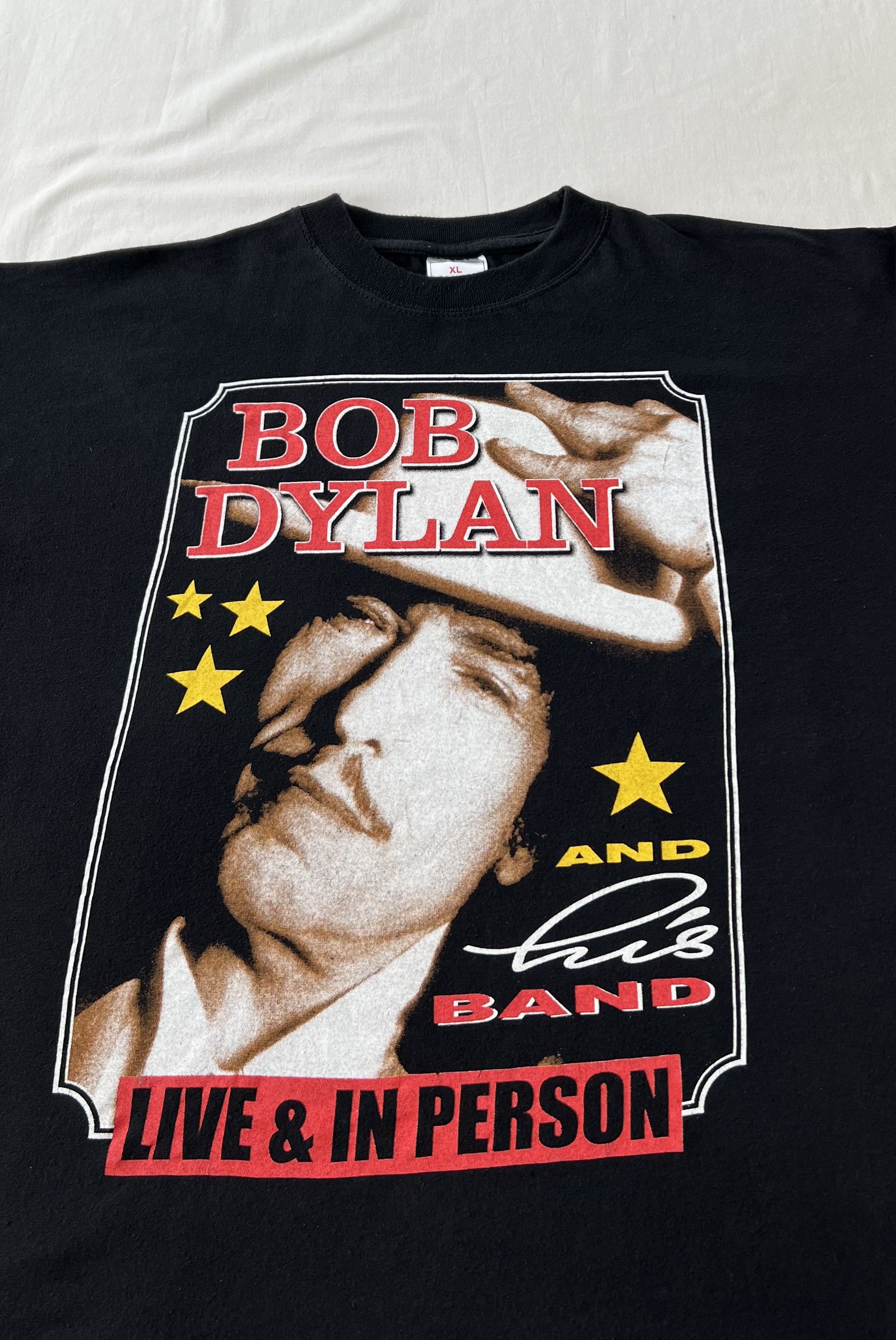 Band Tees Vintage 2003 Bob Dylan Never Ending Tour Black T-shirt Size US XL / EU 56 / 4 - 5 Thumbnail