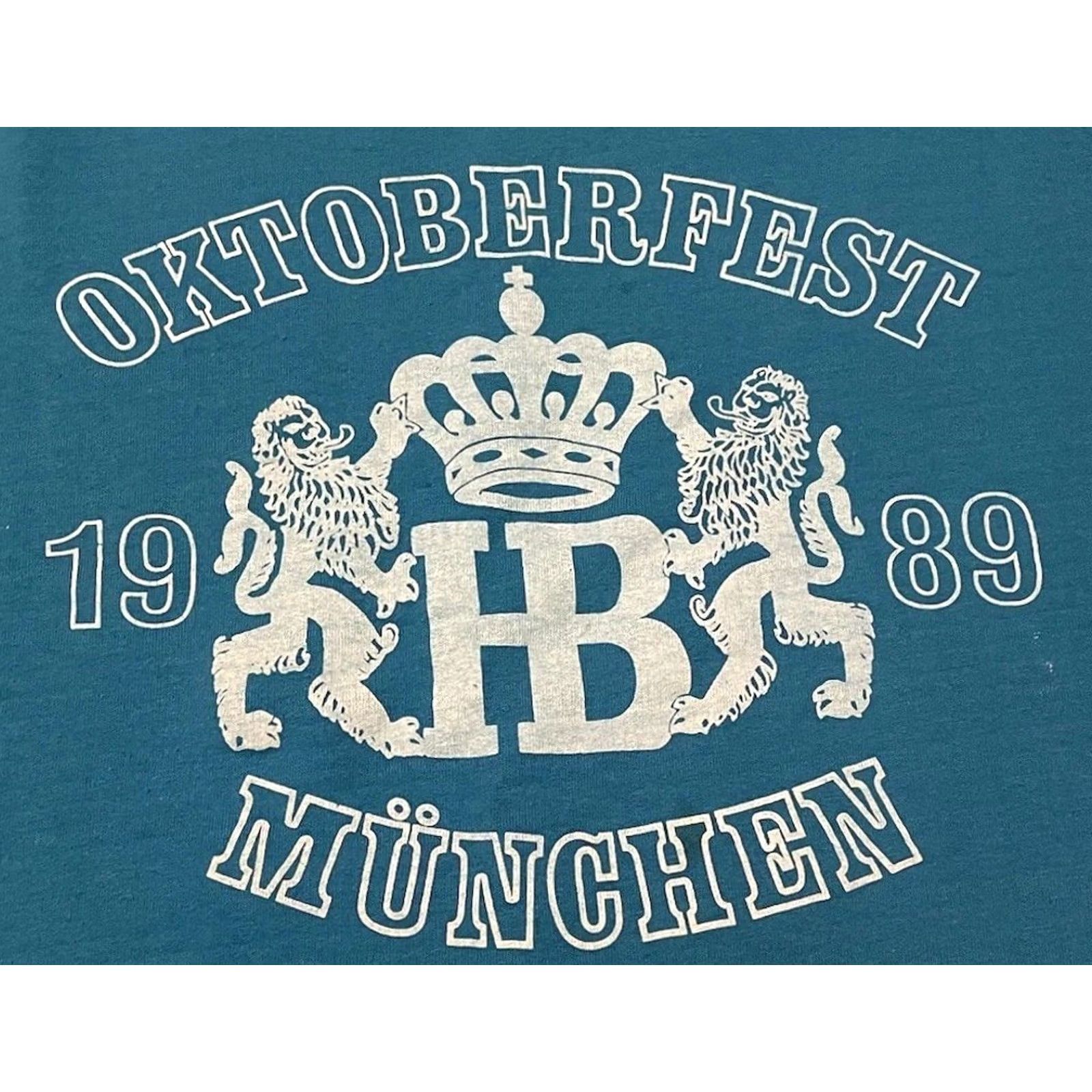Vintage VINTAGE 80s Oktoberfest Germany Faded Boxy Sweatshirt Munchen Hoodie S Blue Beer Bar Grunge 90s Mens Size US S / EU 44-46 / 1 - 2 Thumbnail