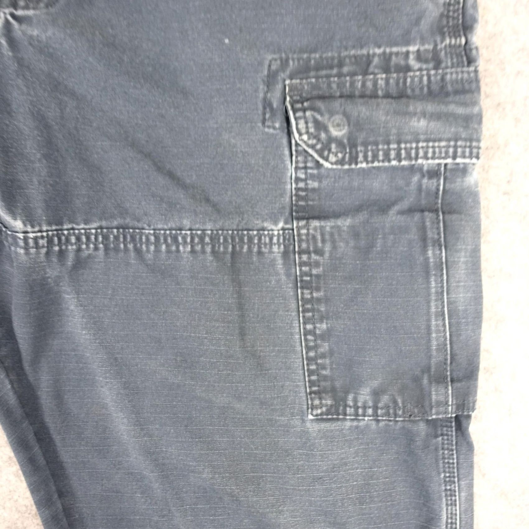 Wrangler Wrangler RIGGS Workwear Carpenter Pants Mens 38x34 Blue Cargo Pocket Straight Relaxed Belt Loops Size US 38 / EU 54 - 5 Thumbnail
