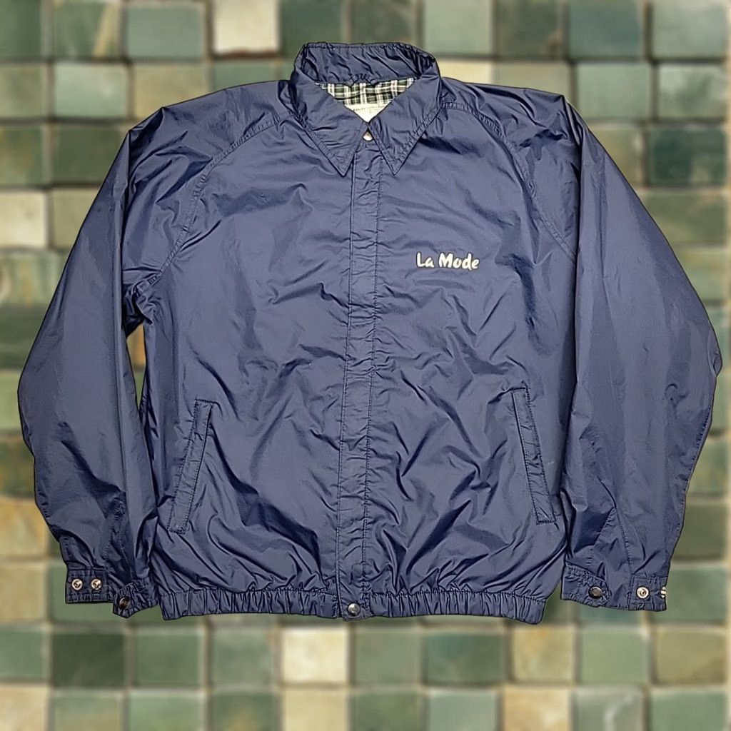 Vintage VINTAGE LaMode DuGolf Gore Tex Jacket Men L Blue Bomber Wind-Resistant Water-Resistant Golf Plaid Lined Size US L / EU 52-54 / 3 - 1 Thumbnail