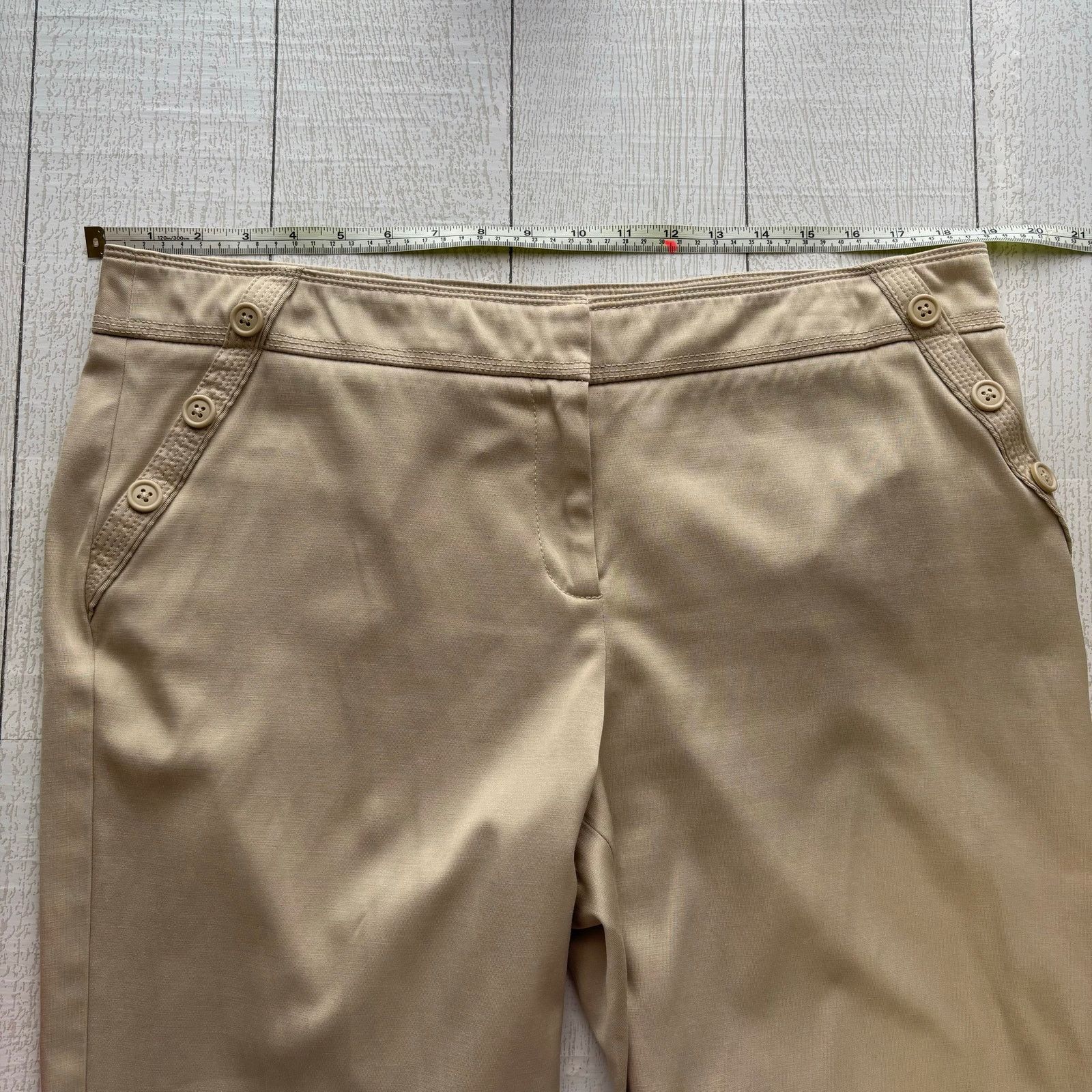 Other Zac & Rachel Tan Khaki Capri Pants Size 16 Stretch Pockets Size 38" / US 16 / IT 52 - 3 Thumbnail