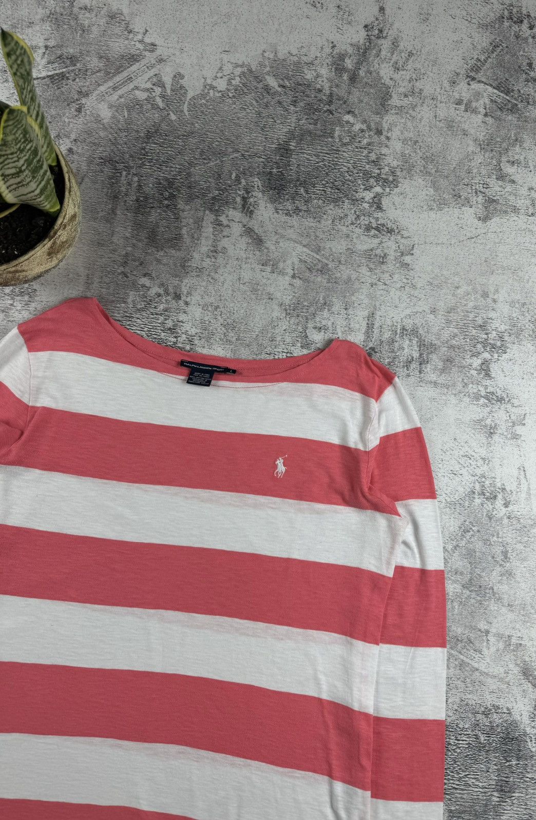Ralph Lauren Sport Polo Ralph Sport White Striped Tunic Longsleeve T Shirt Top Size L / US 10 / IT 46 - 5 Thumbnail