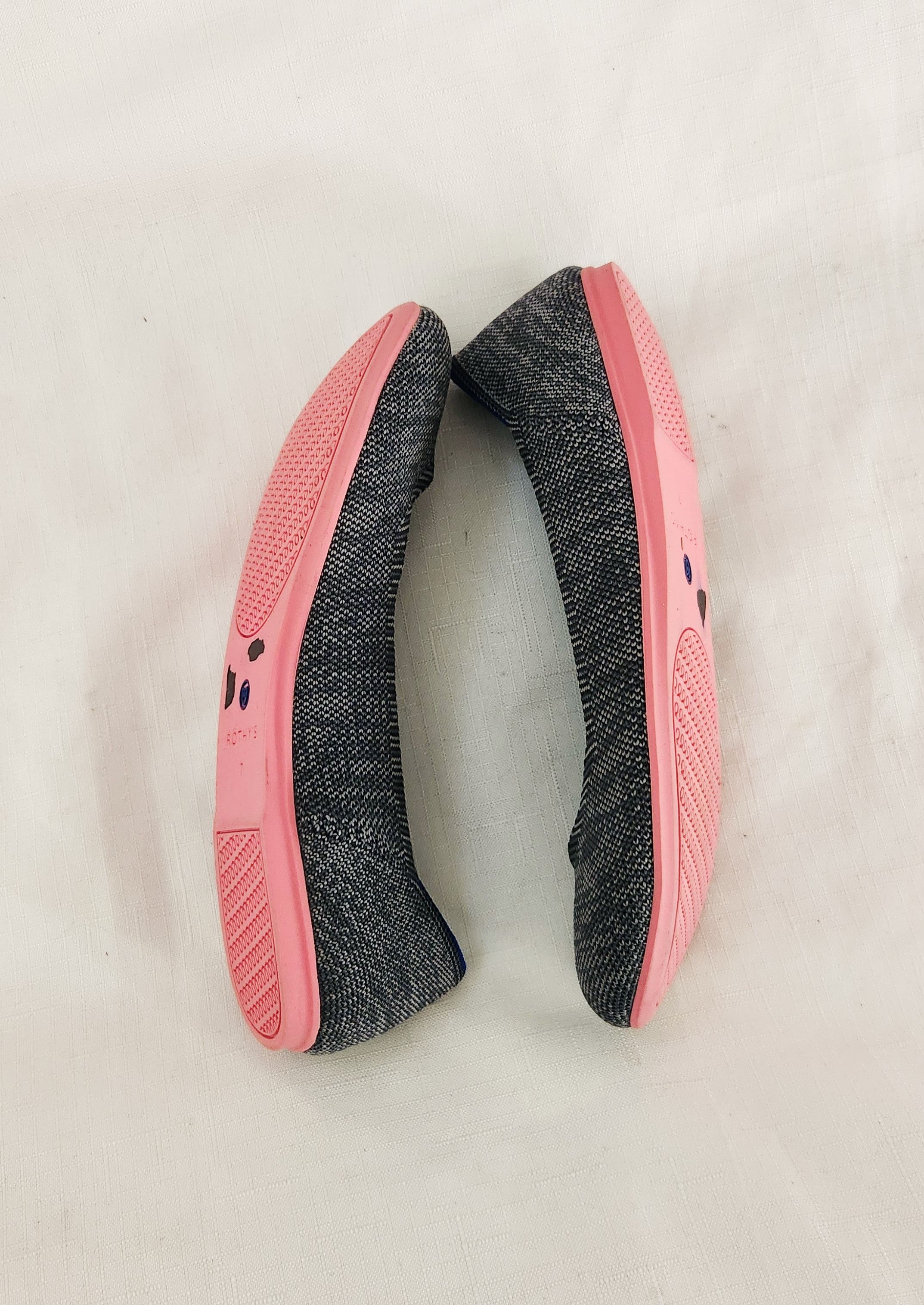 Designer ROTHY’S “THE FLAT” Charcoal Birdseye Knit Round Toe SlipOn 7 Size US 7 / IT 37 - 3 Thumbnail