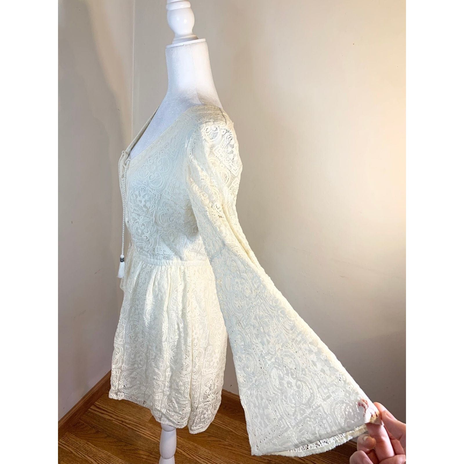 American Eagle Outfitters American Eagle White Lace Dress size M Size M / US 6-8 / IT 42-44 - 6 Thumbnail