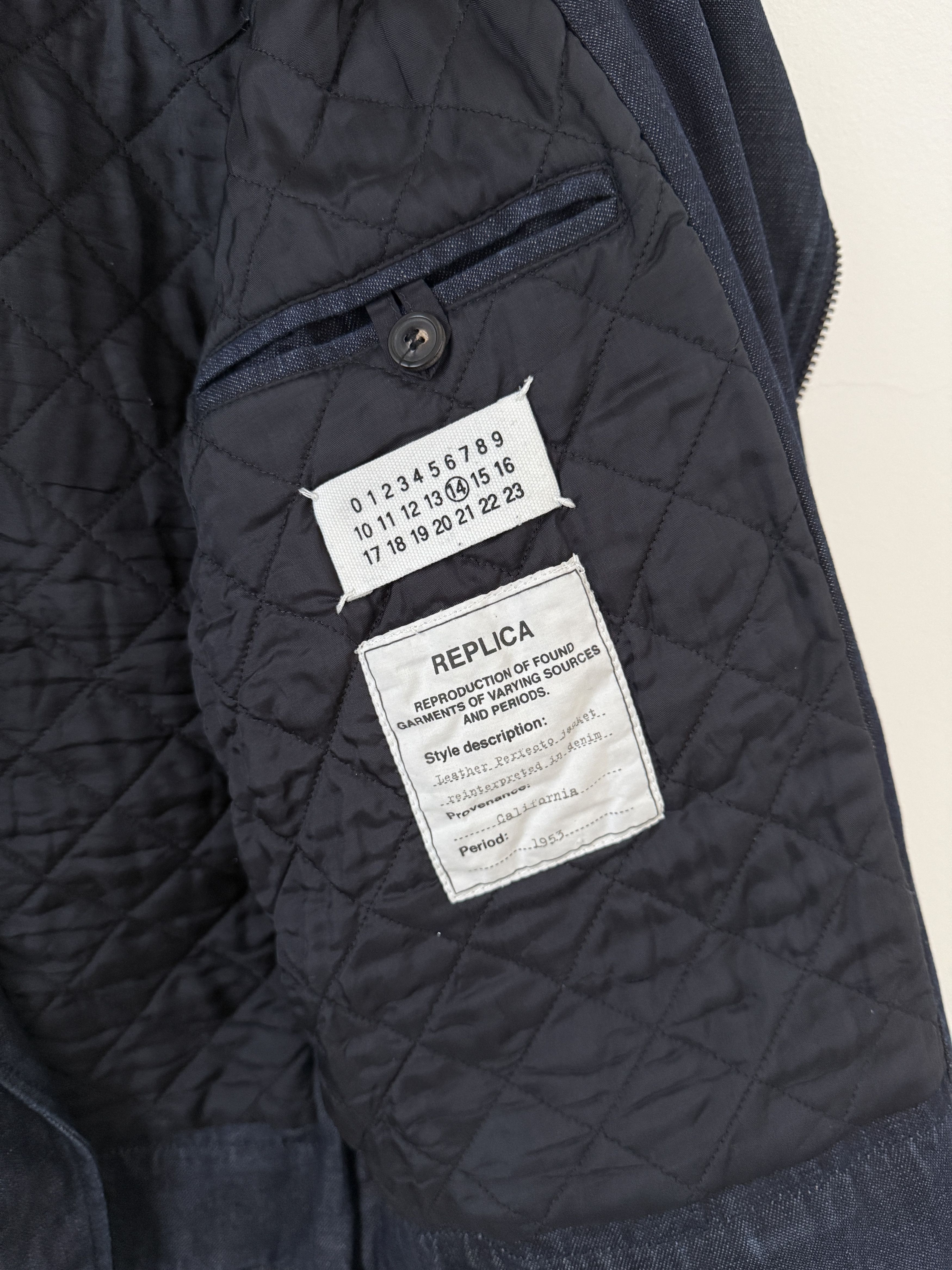 Maison Margiela 2011 Replica Denim Perfecto Moto Jacket Size US M / EU 48-50 / 2 - 13 Thumbnail