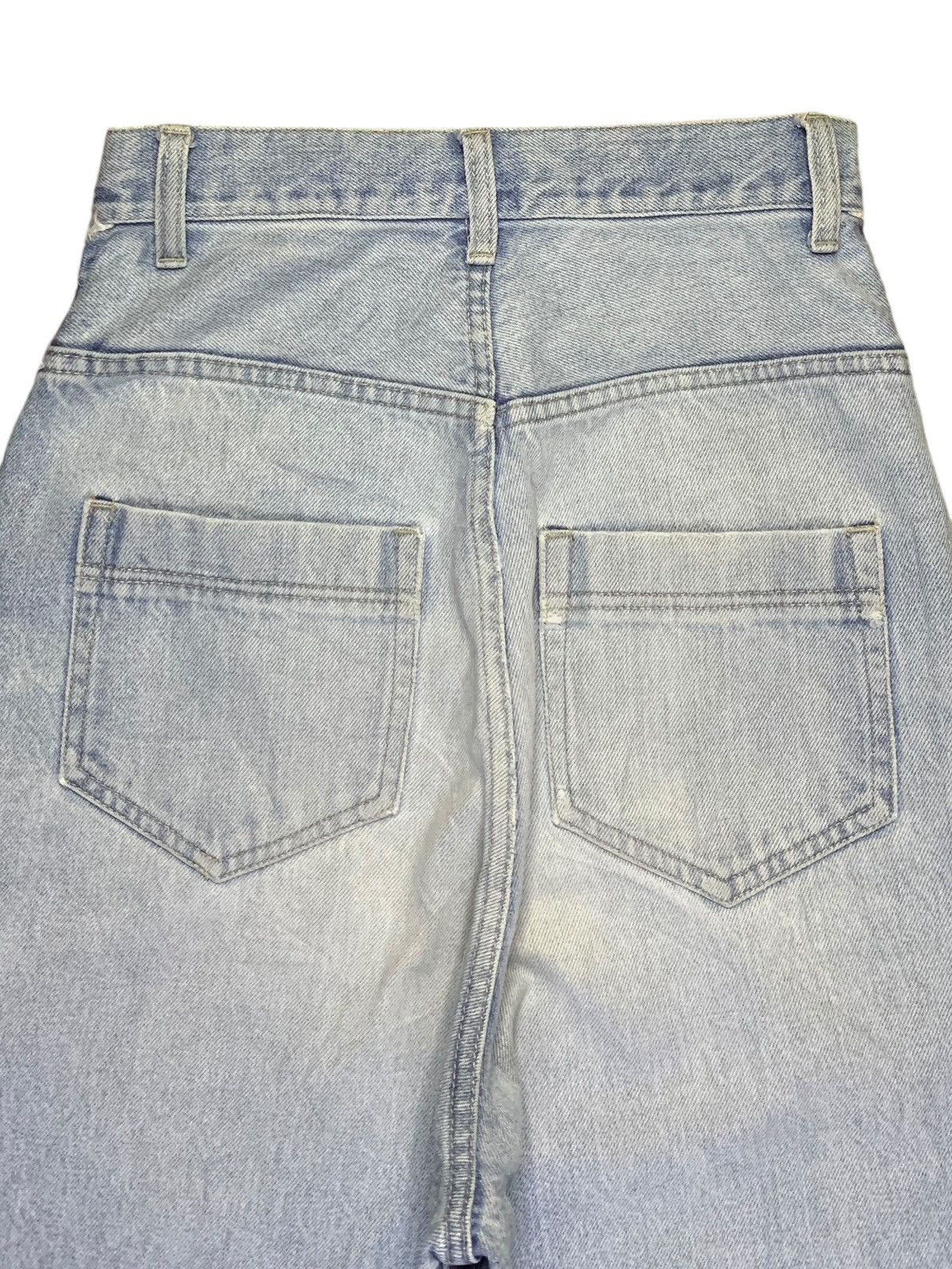 Japanese Brand Vintage Japanese Brand Light Wash Distress Wide Leg Jeans Size 25" / US 0 / IT 36 - 8 Thumbnail