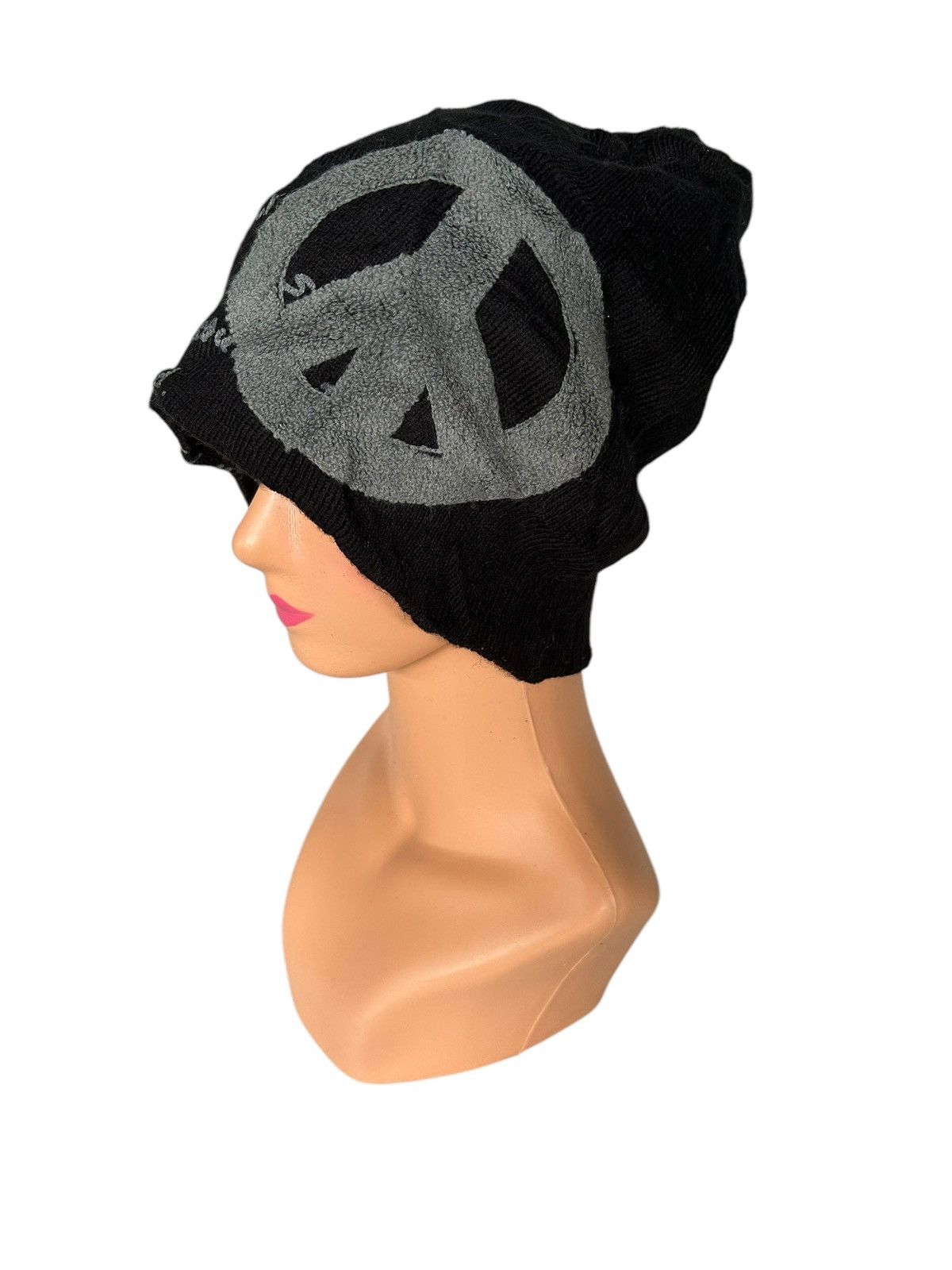 Japanese Brand × Kapital × Vintage Peace Punk Bondage Style Big Beanie Hats ☠️☠️ Size ONE SIZE - 3 Thumbnail