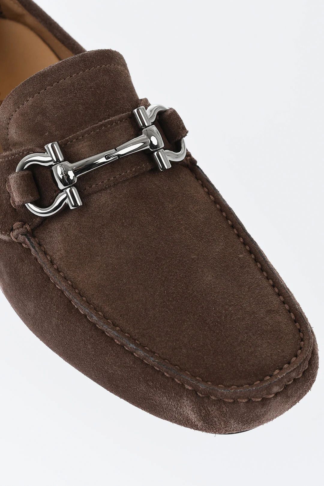 Salvatore Ferragamo og1mm0426 Suede Loafers in Brown Size US 7 / EU 40 - 4 Thumbnail