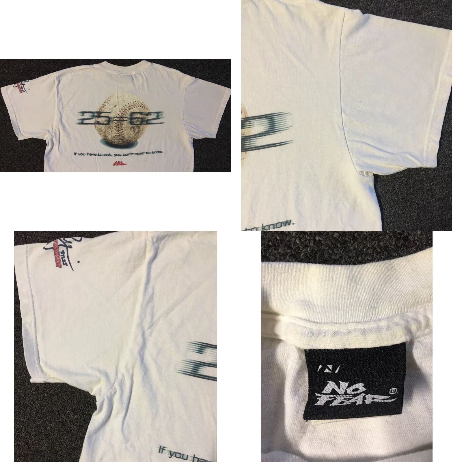 No Fear Vtg 90s No Fear Mark McGwire St Louis Cardinals Faded Shirt M Grunge Funny Skate Shirt Men M White MLB USA 90s Size US M / EU 48-50 / 2 - 10 Thumbnail