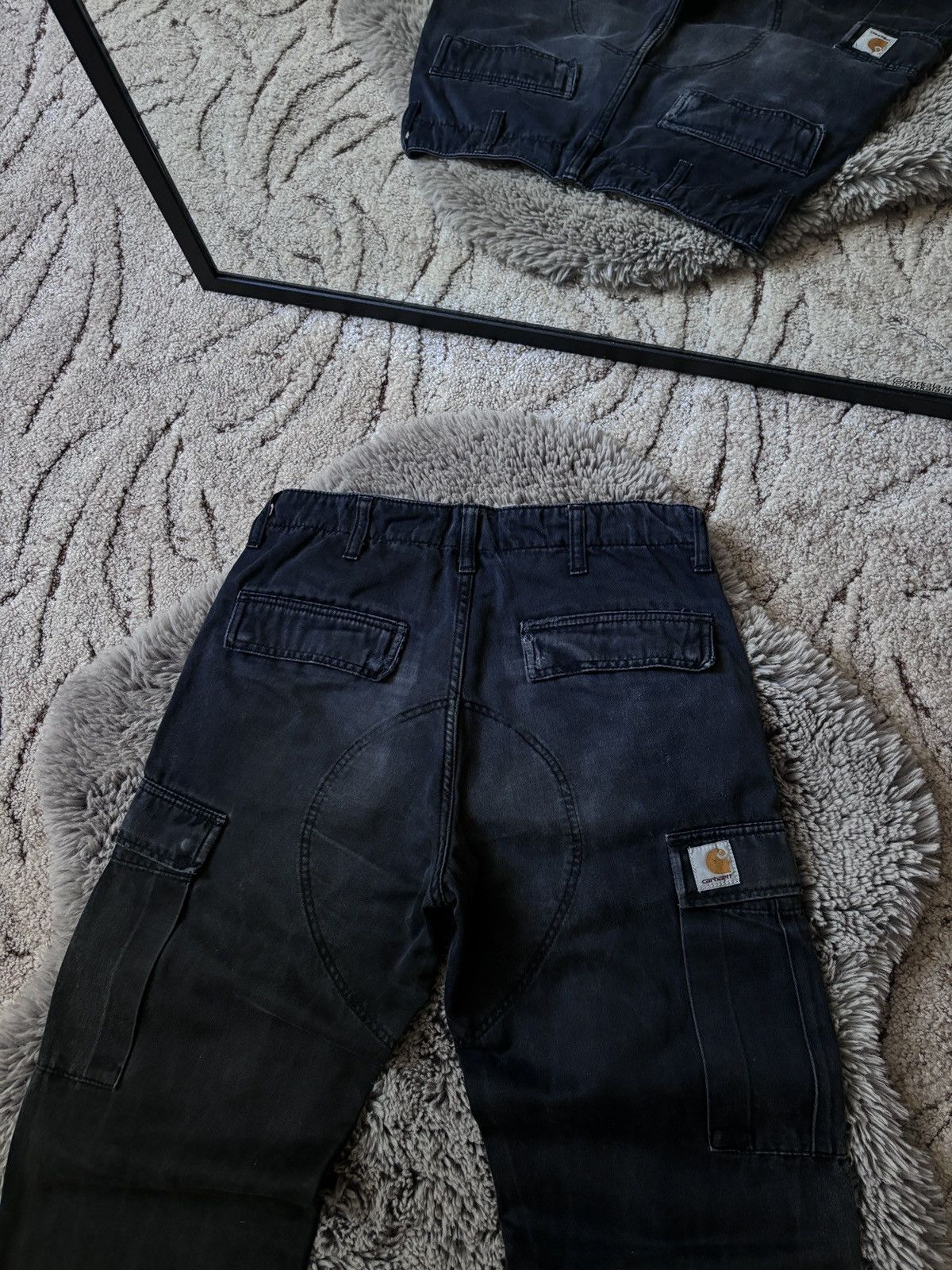 Carhartt × Vintage Carhartt WIP pants distressed / faded cargo black trousers Size US 30 / EU 46 - 3 Thumbnail