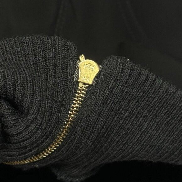 Other St. John Lightweight Bomber Jacket Gold Tone Zip Black Sz P Size S / US 4 / IT 40 - 8 Thumbnail