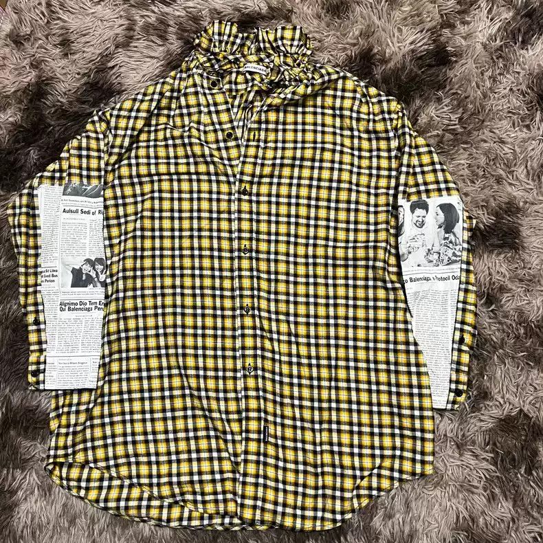 Balenciaga newspaper spliced shirt