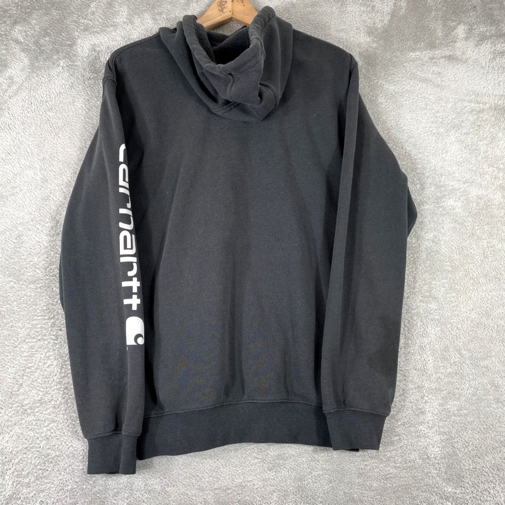 Carhartt Carhartt Hoodie Mens Small Black R&D Pipeline Construction Sleeve Logo Workwear Size US S / EU 44-46 / 1 - 2 Thumbnail