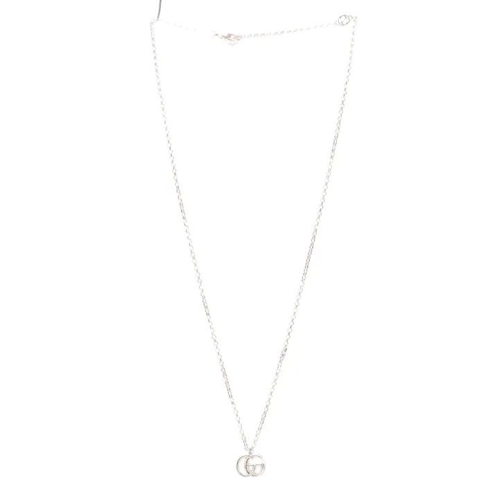 Gucci Gucci Double G Silver Necklace for Women Size ONE SIZE - 1 Thumbnail