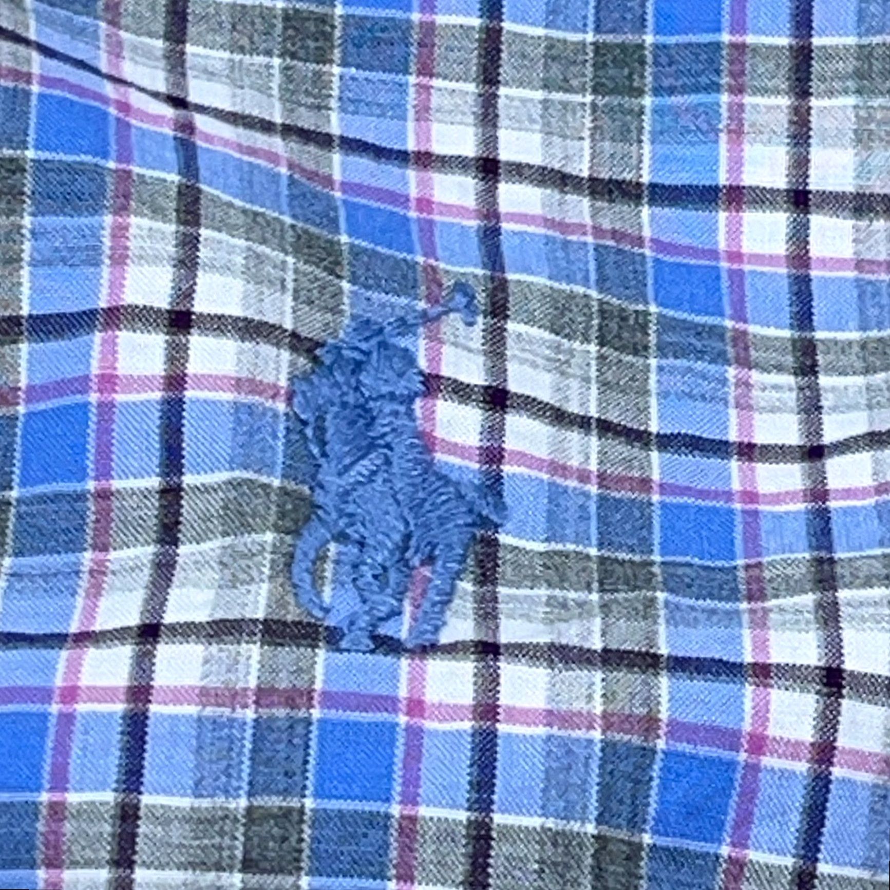 Ralph Lauren Ralph Lauren Shirt Men XL Blue Plaid Button Up Dress Stretch Cotton Poplin Size 46R - 3 Thumbnail