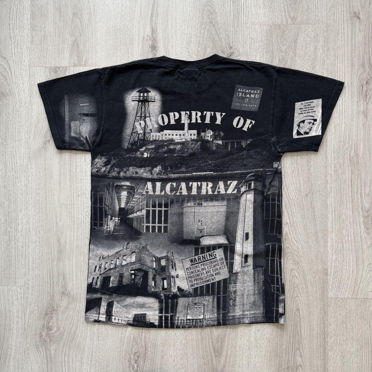 Vintage VINTAGE Property of Alcatraz Shirt Large 90s All Over Print Size US M / EU 48-50 / 2 - 2 Thumbnail
