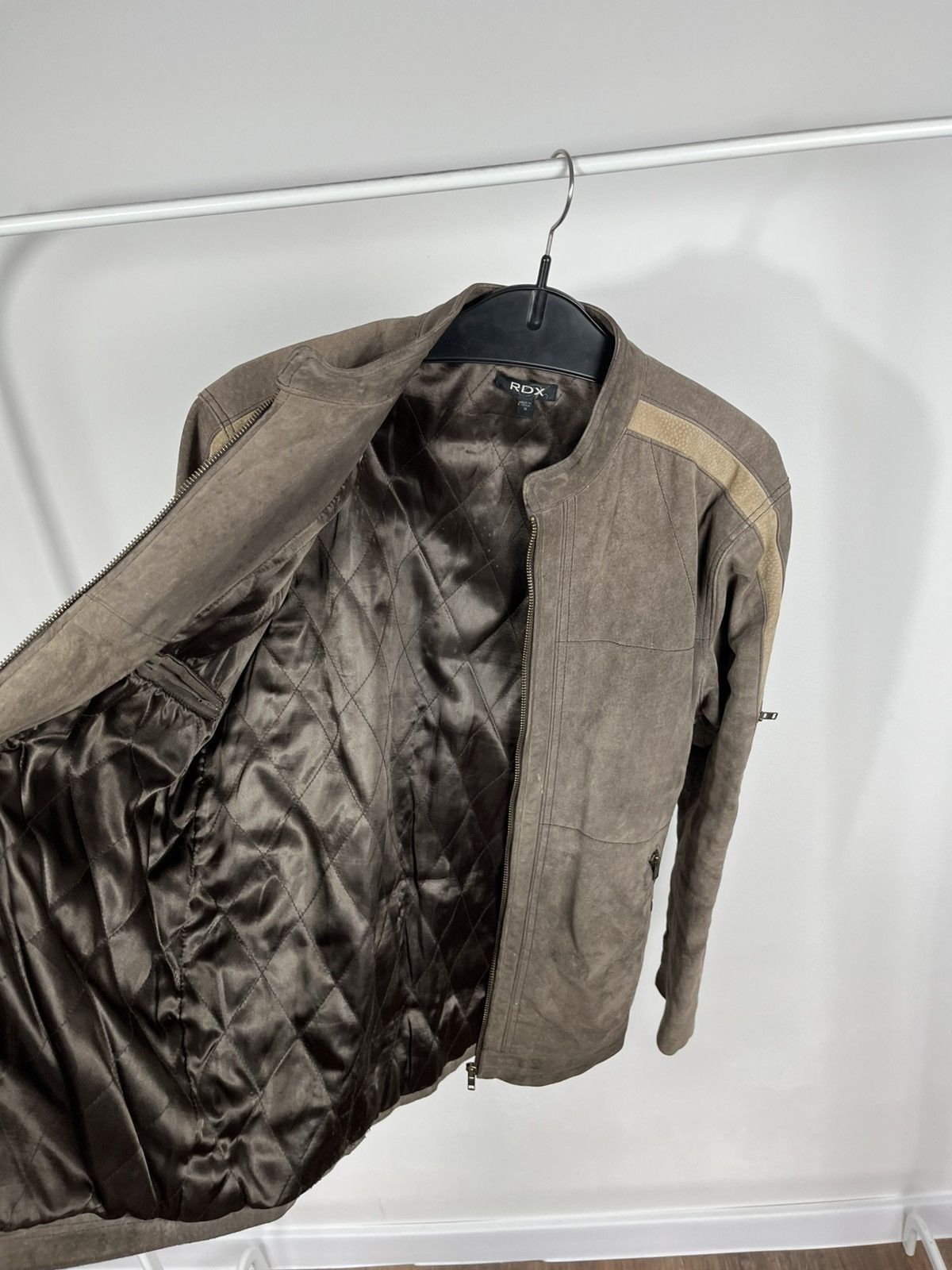 Leather RDX Brown Suede Leather Biker Jacket Racer Moto Men Size M Size US M / EU 48-50 / 2 - 9 Thumbnail