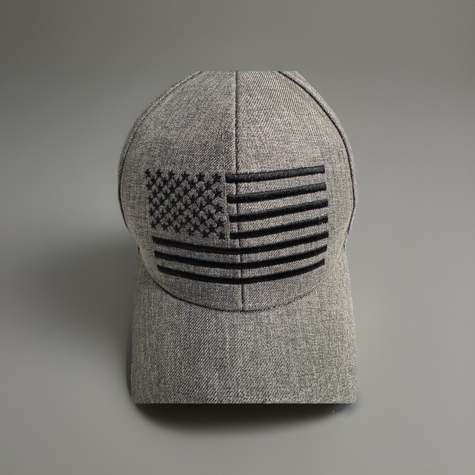 & Other Stories USA Flag Hat Gray Black Military Army Trucker Embroidered Size ONE SIZE - 4 Thumbnail