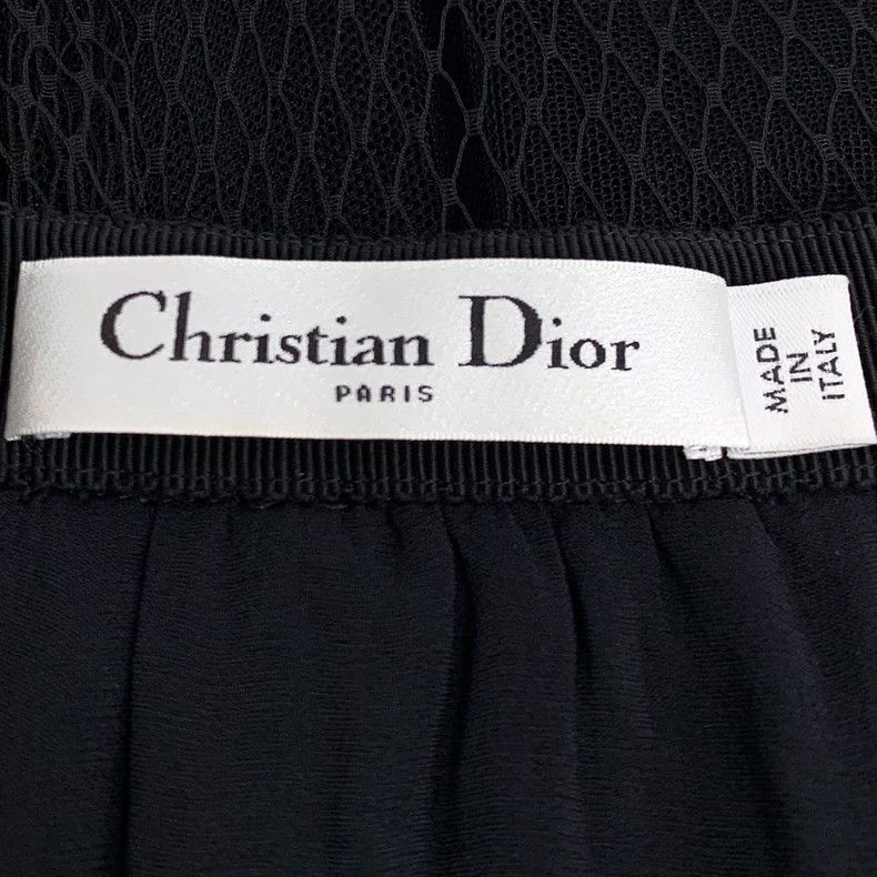 Dior Dior Black mesh casual skirt Size 24" / US 00 / IT 34 - 5 Thumbnail
