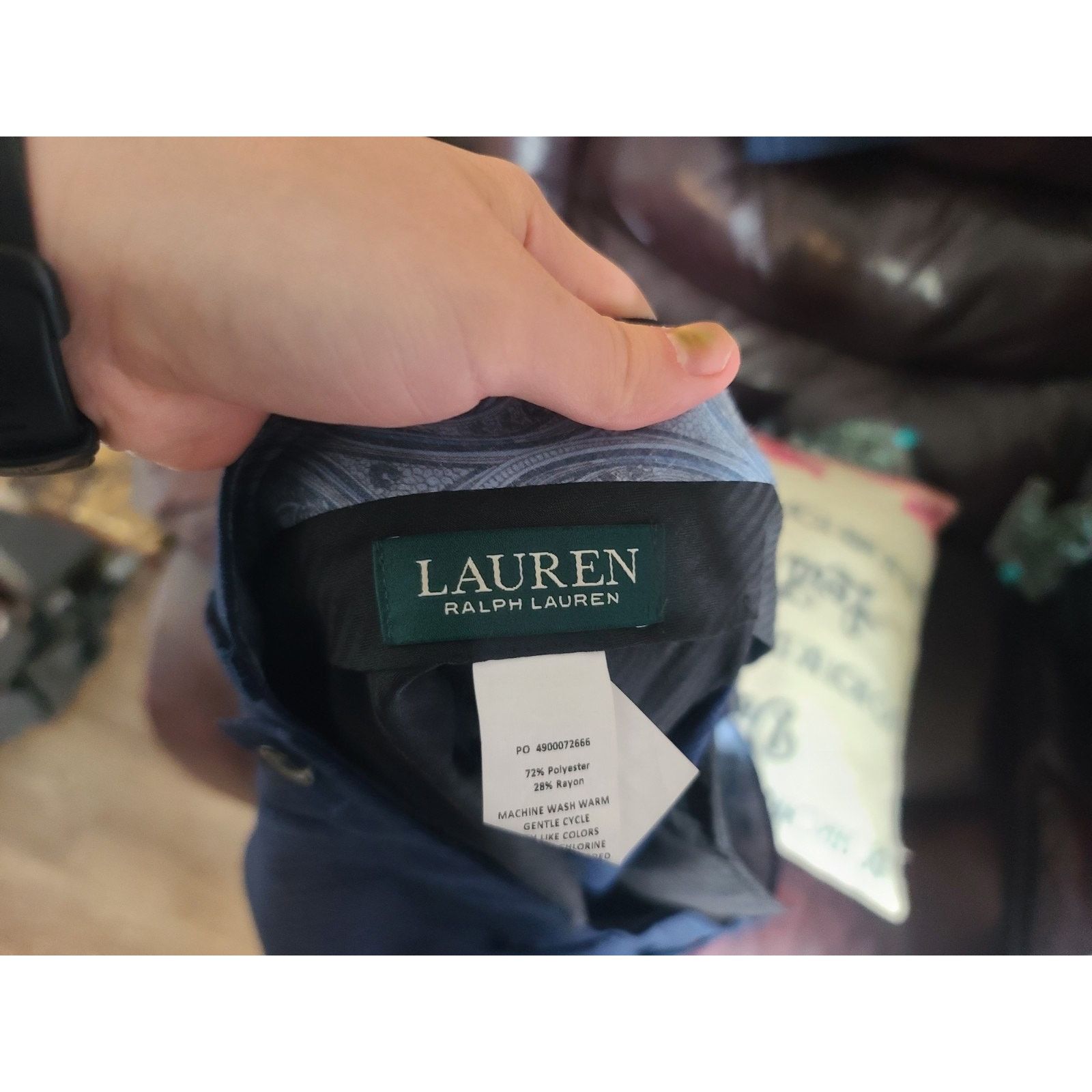 Lauren Ralph Lauren New Lauren Ralph Lauren Mens Navy Blue Plaid Pants 38 X 34 Size US 38 / EU 54 - 7 Thumbnail