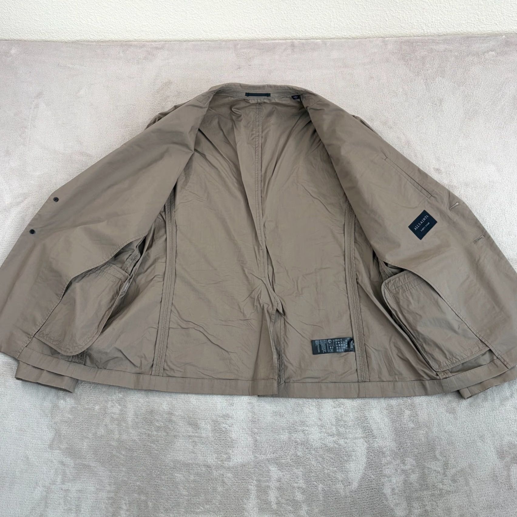 Allsaints VINTAGE AllSaints Blazer Sports Coat Brown Men 44 Cotton 2-Button Front NWOT Size 44R - 3 Thumbnail