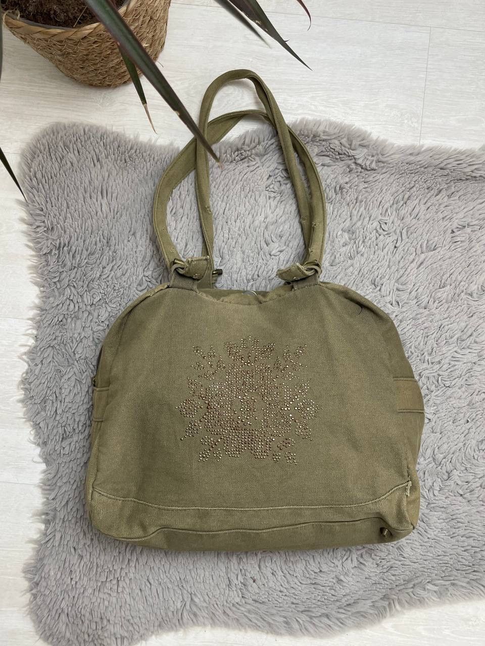 Japanese Brand × Vintage Vintage 90’s Bag Khaki Colour Diesel Style Avantgarde Size ONE SIZE - 1 Thumbnail