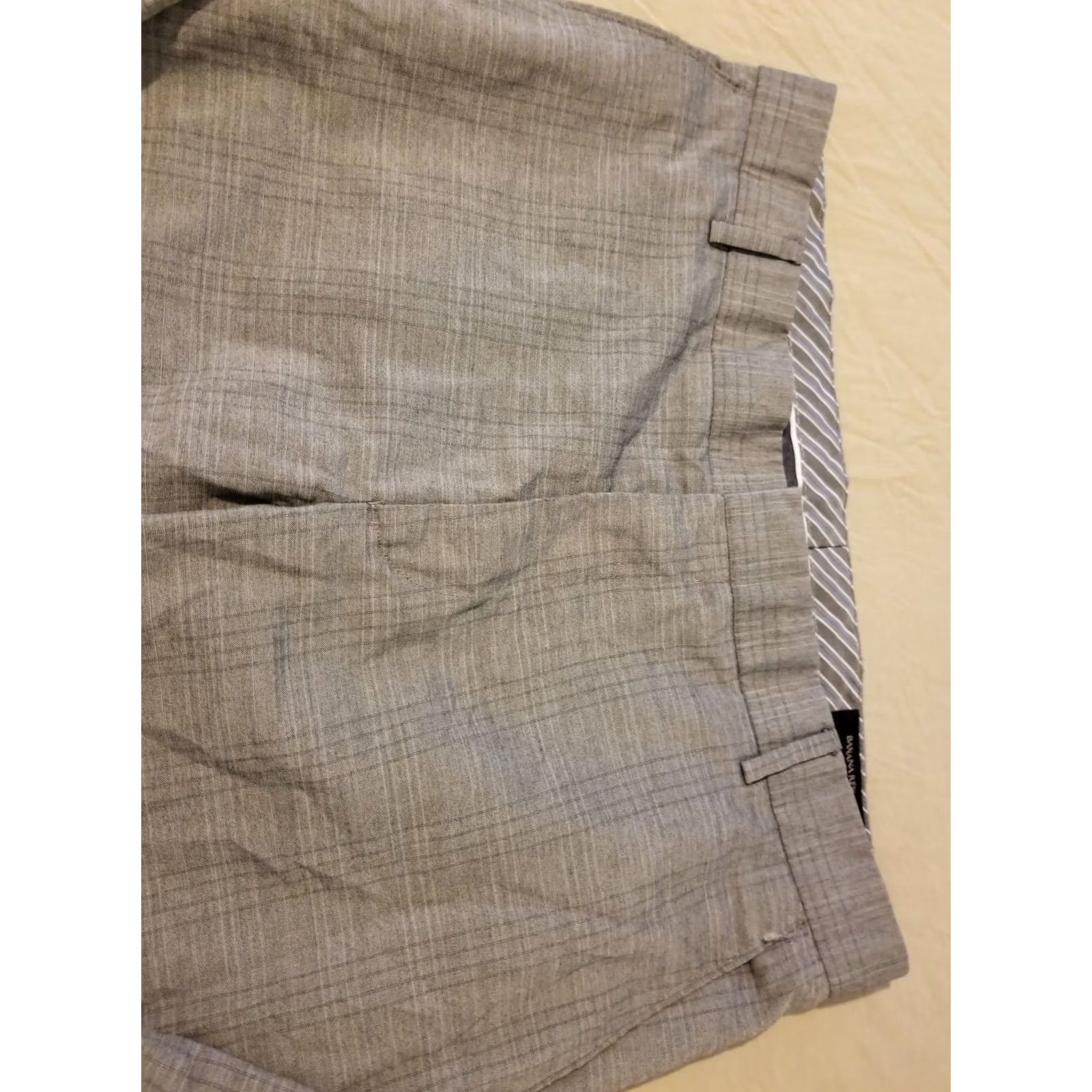 Banana Republic Mens Banana Republic Dress Pants Gray 36x30 Trouser Stretch Chino Khaki Slack Size US 36 / EU 52 - 4 Thumbnail