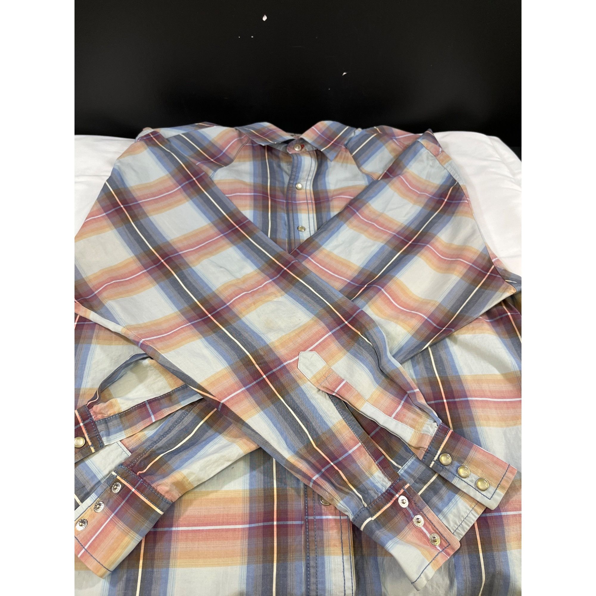 Wrangler Wrangler Men's Orange Wester Shirt/Pearl Snaps Size XXL SKU Size US XXL / EU 58 / 5 - 4 Thumbnail