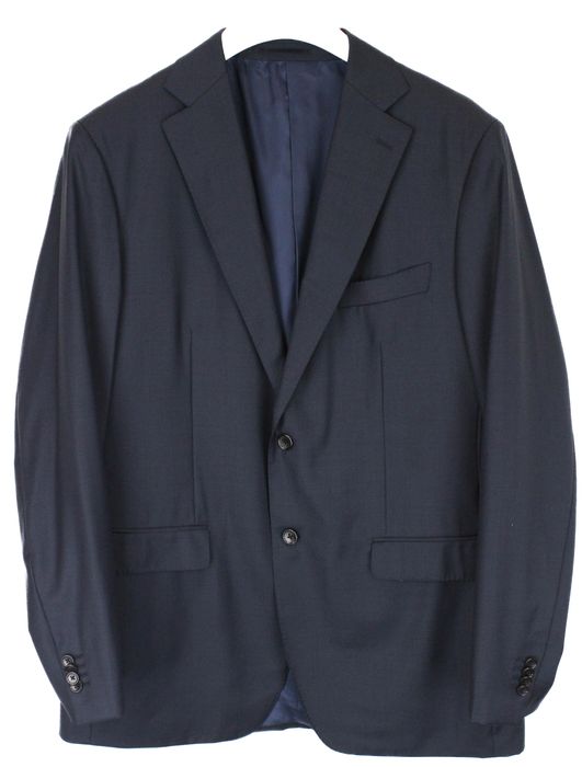 Light Blue Three-Piece Lazio Suit in Wool Silk Linen