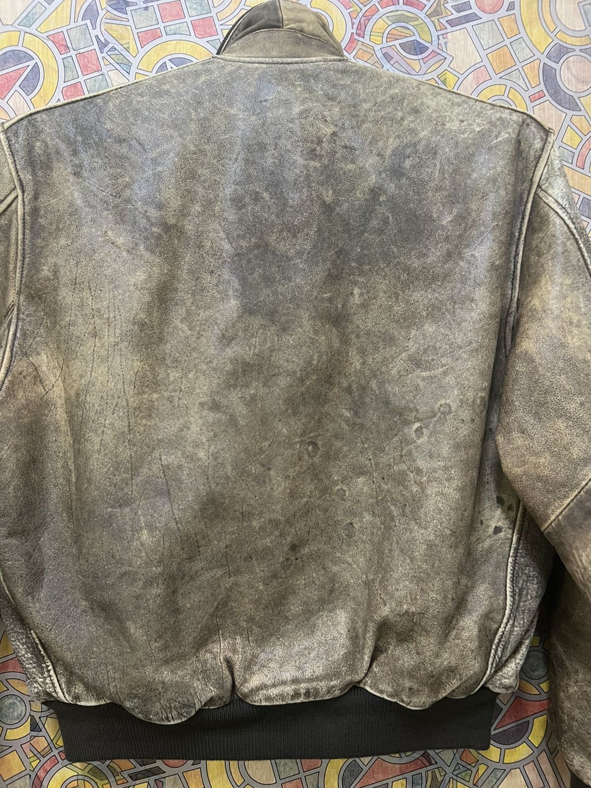 Chevignon Leather flight jacket CHEVIGNON ROLL AIRFLYTE. (GJ36) Size US M / EU 48-50 / 2 - 12 Thumbnail