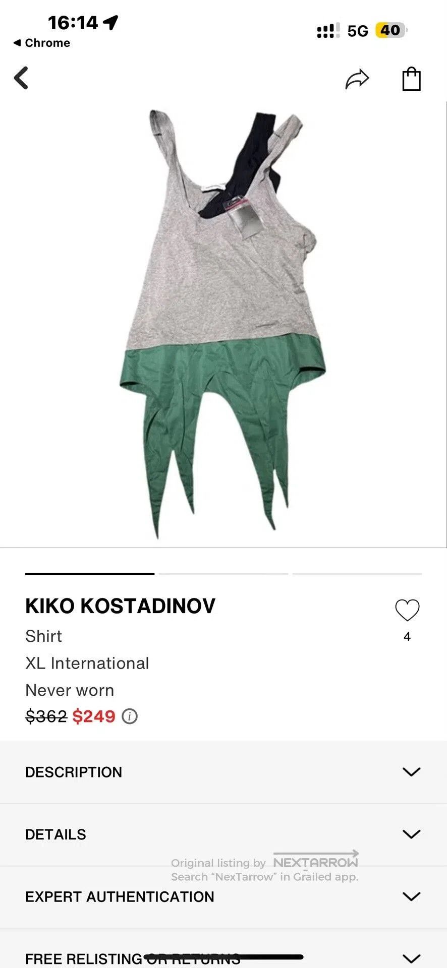 Kiko Kostadinov Kiko Kostadinov Depero Structured Vest. Size US S / EU 44-46 / 1 - 9 Thumbnail